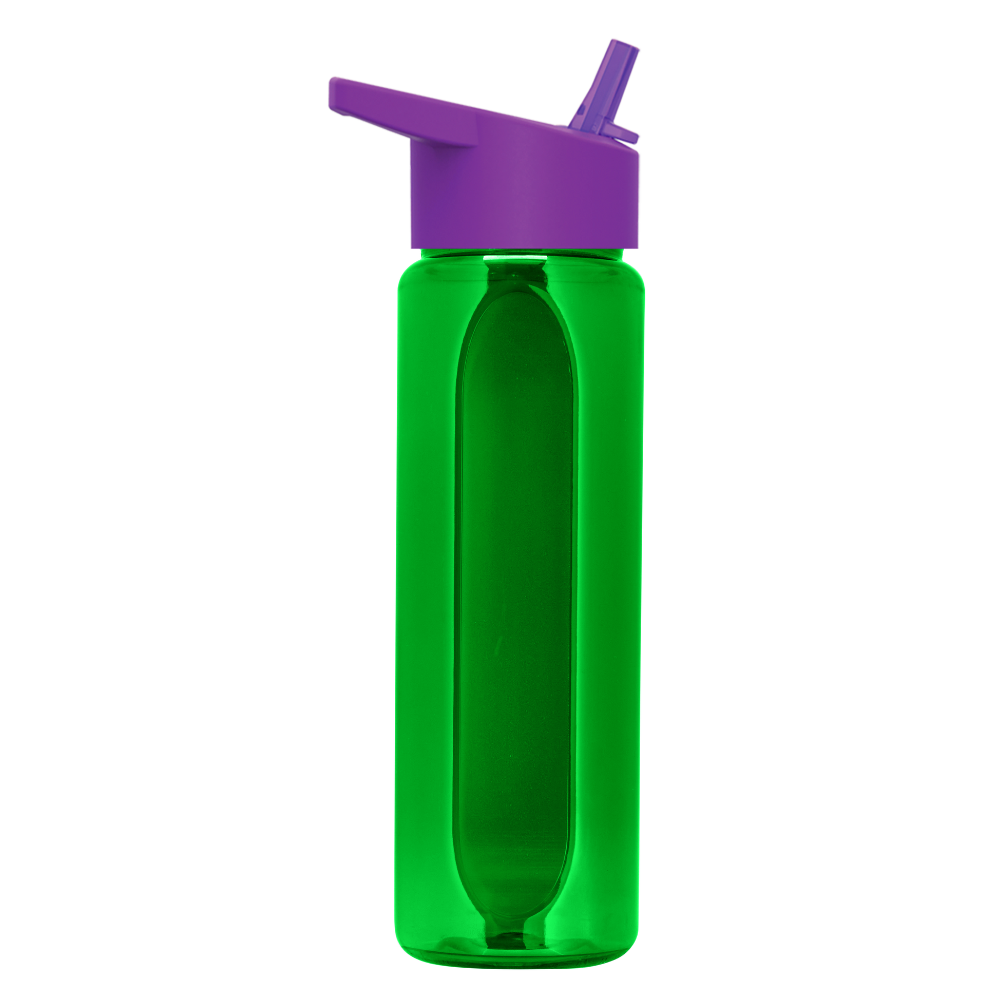 Boss Embossed RPET Bottle with Flip-Straw Lid - 26 oz.