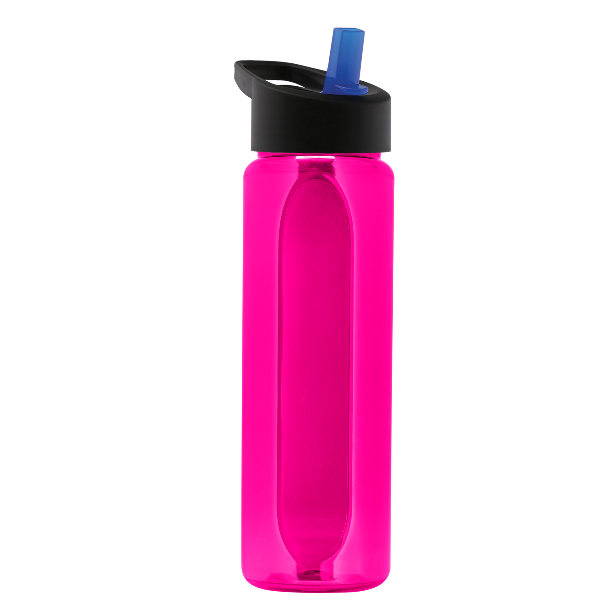 Boss Embossed RPET Bottle with Flip-Straw Lid - 26 oz.