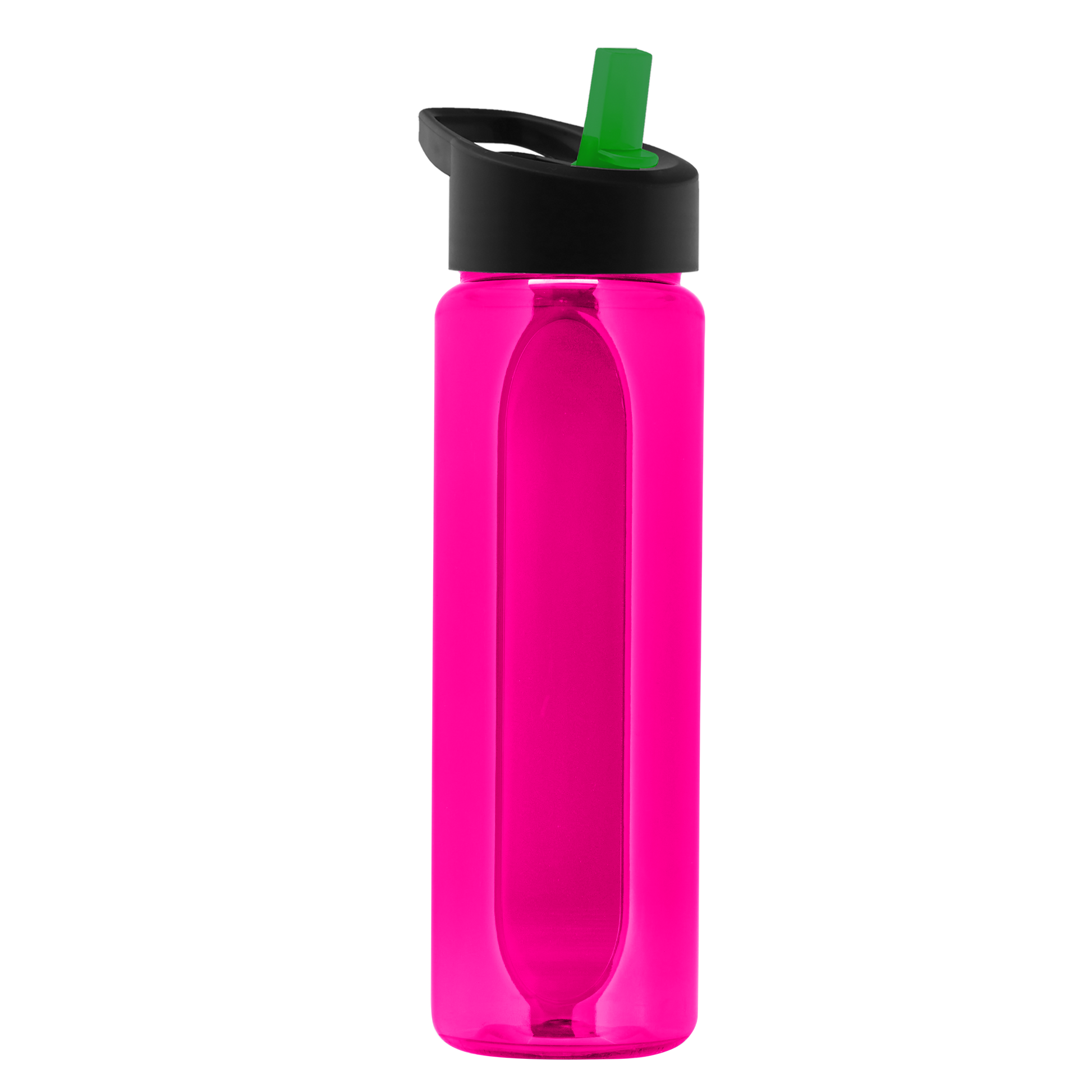 Boss Embossed RPET Bottle with Flip-Straw Lid - 26 oz.
