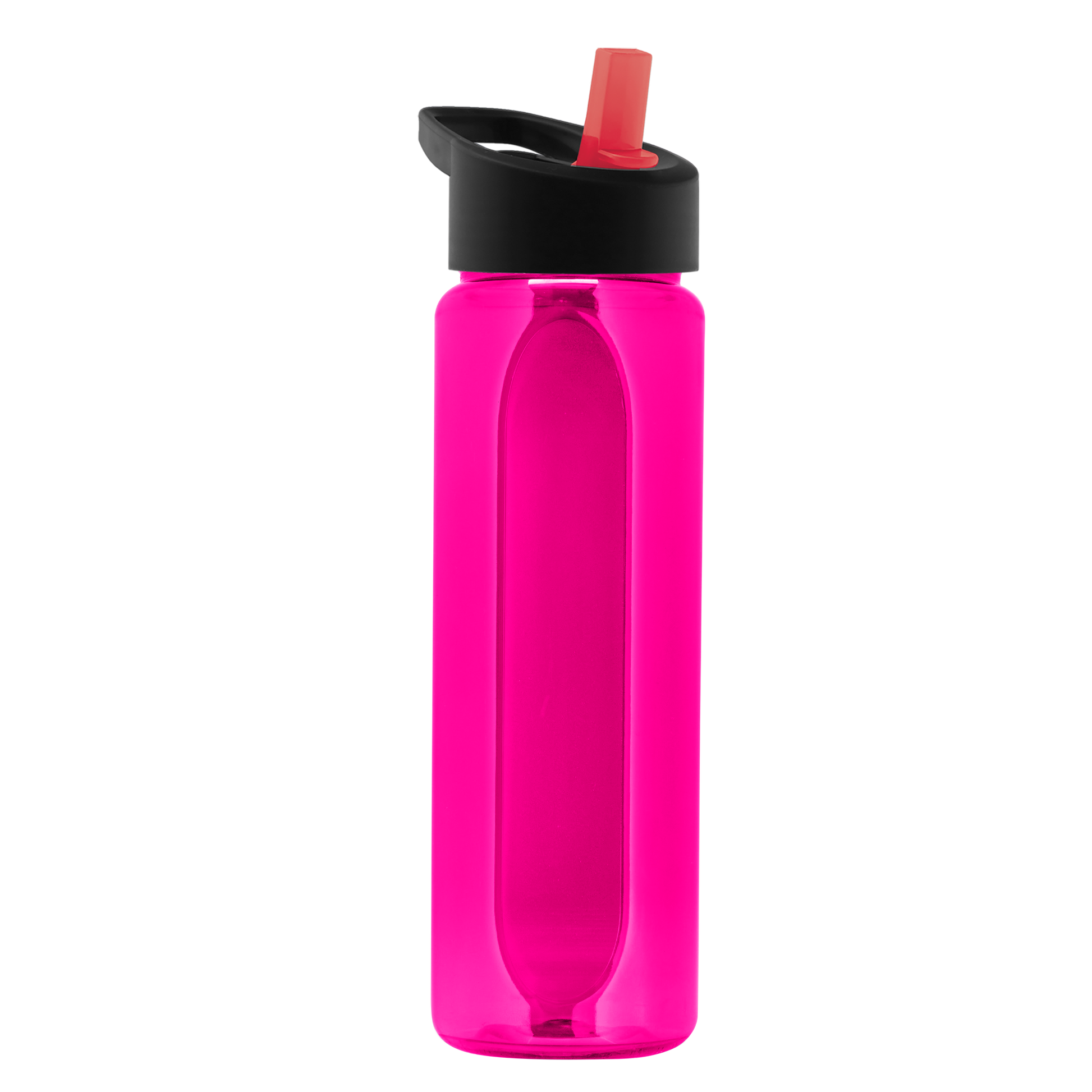 Boss Embossed RPET Bottle with Flip-Straw Lid - 26 oz.