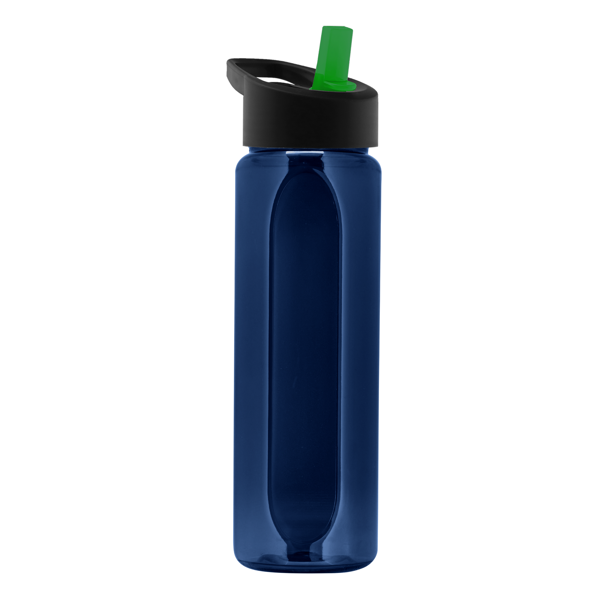 Boss Embossed RPET Bottle with Flip-Straw Lid - 26 oz.