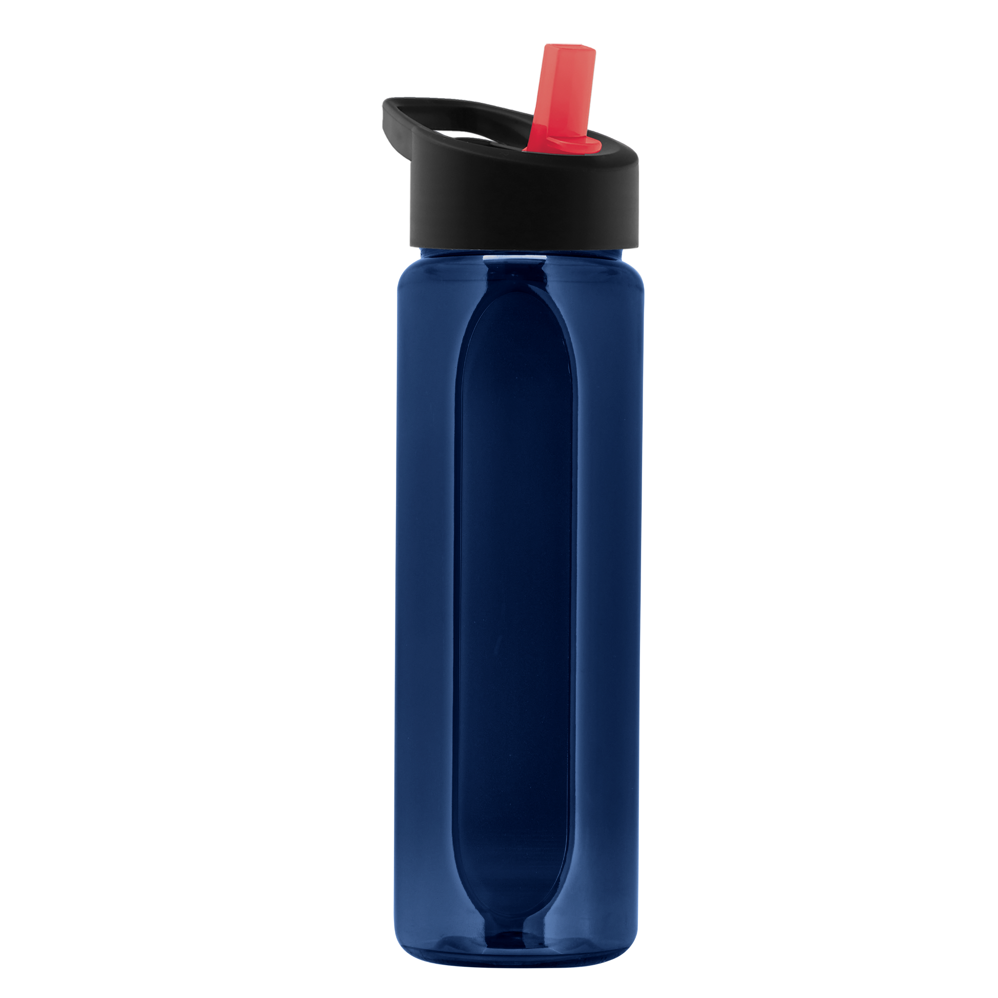 Boss Embossed RPET Bottle with Flip-Straw Lid - 26 oz.