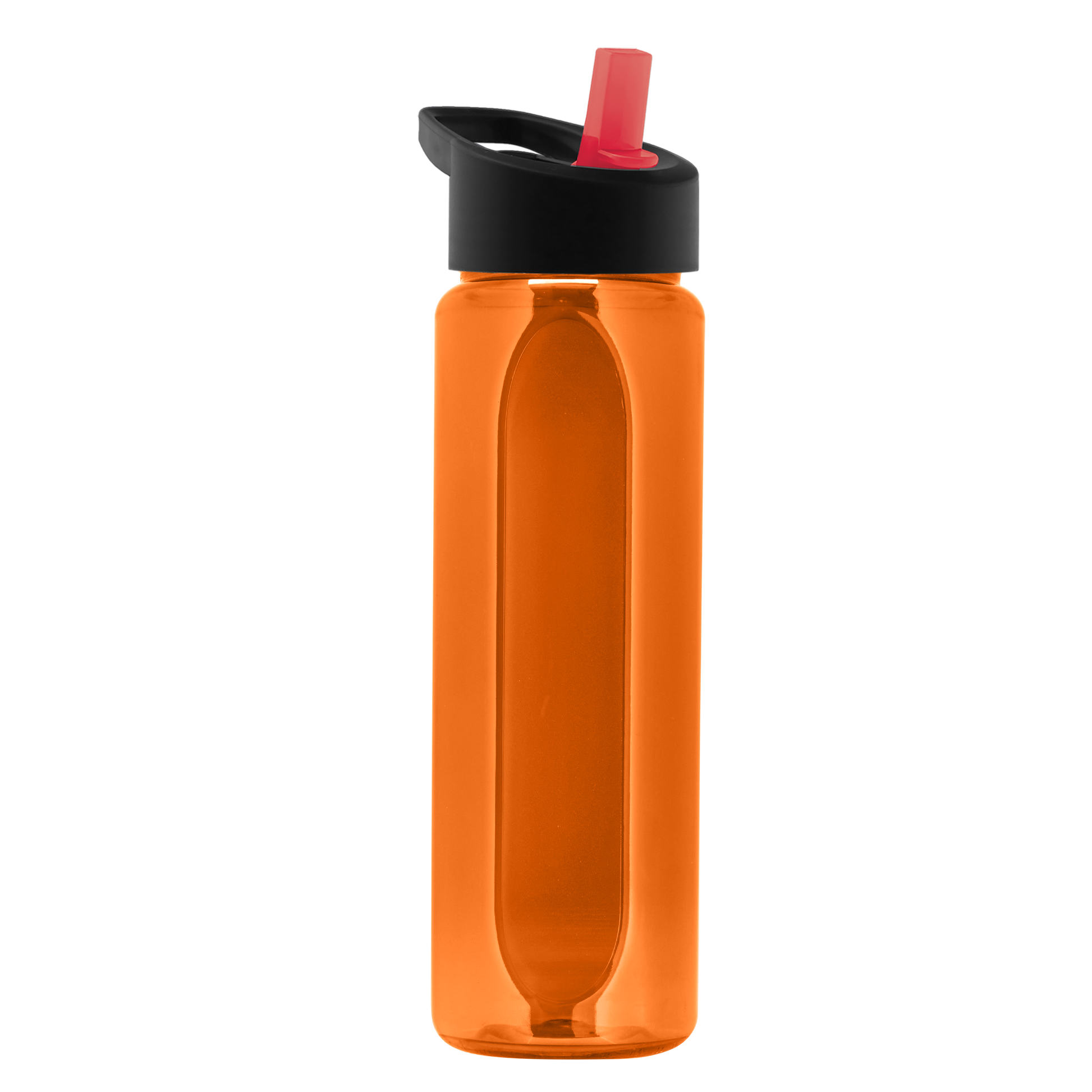 Boss Embossed RPET Bottle with Flip-Straw Lid - 26 oz.