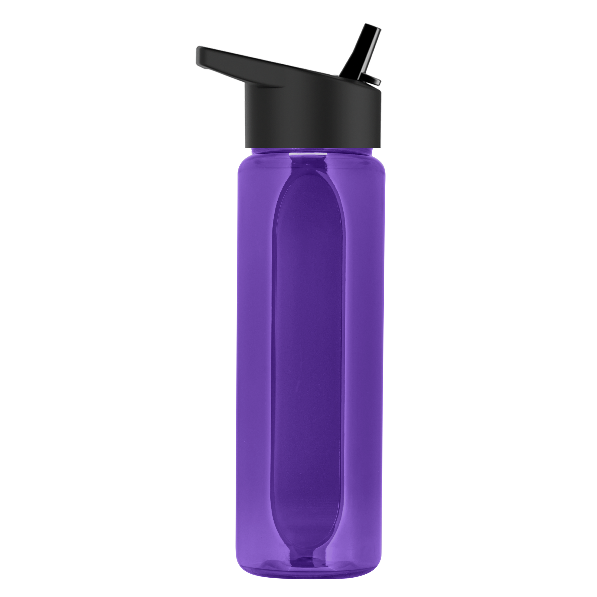 Boss Embossed RPET Bottle with Flip-Straw Lid - 26 oz.