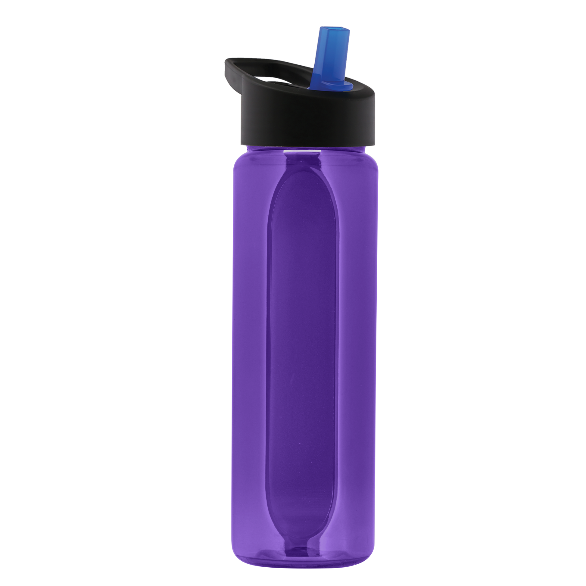 Boss Embossed RPET Bottle with Flip-Straw Lid - 26 oz.