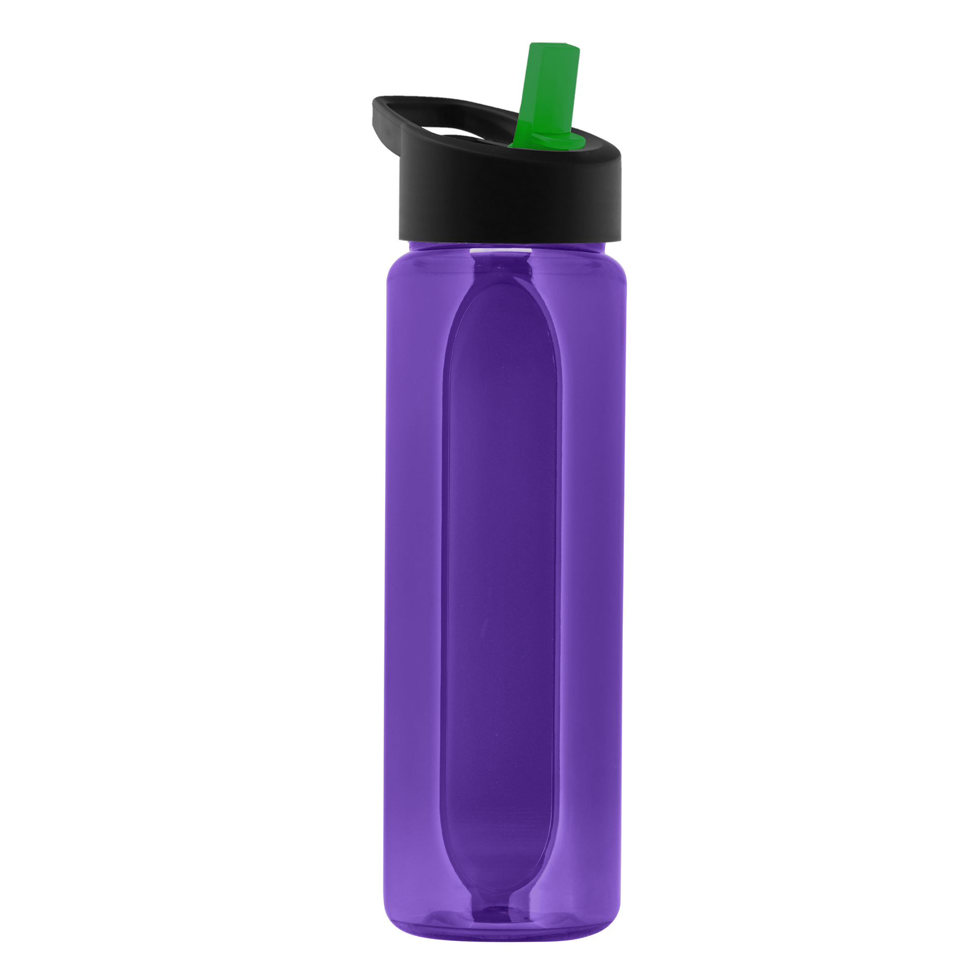 Boss Embossed RPET Bottle with Flip-Straw Lid - 26 oz.