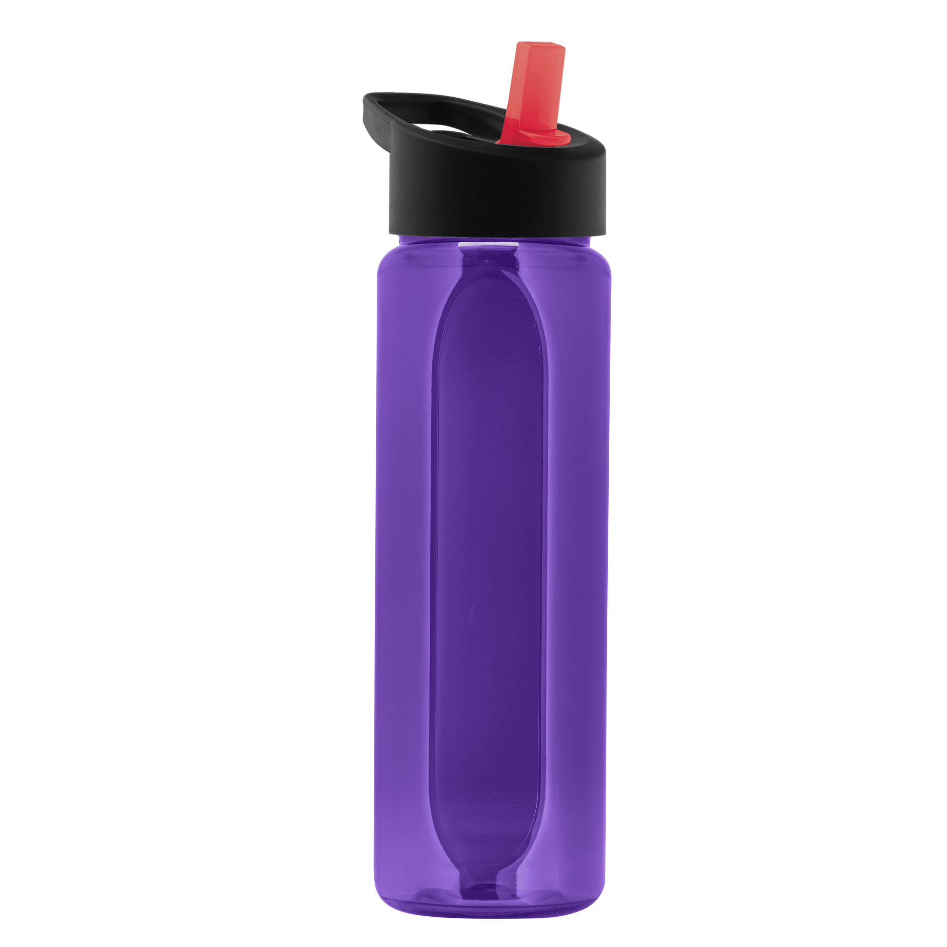 Boss Embossed RPET Bottle with Flip-Straw Lid - 26 oz.