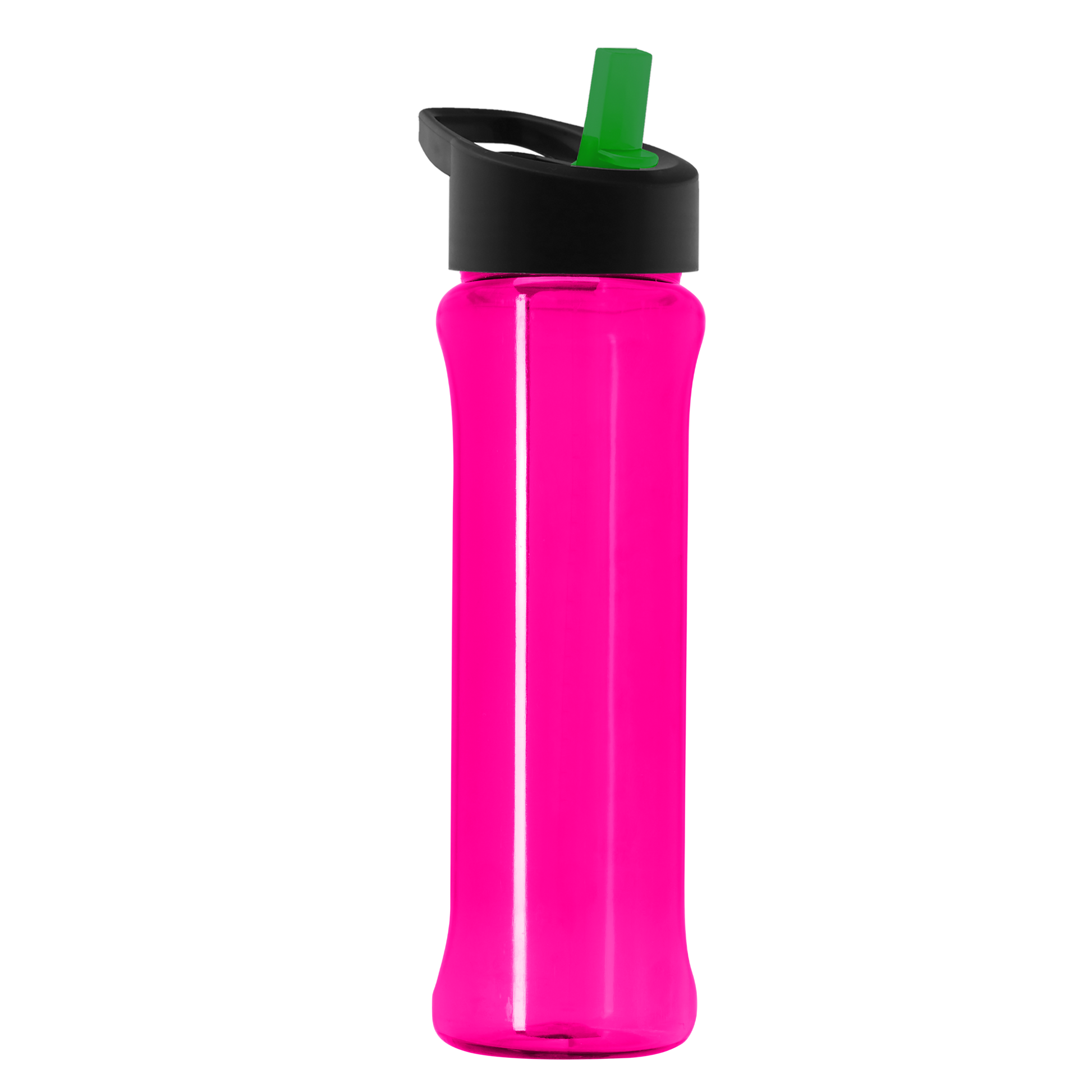 Boss Embossed RPET Bottle with Flip-Straw Lid - 26 oz.