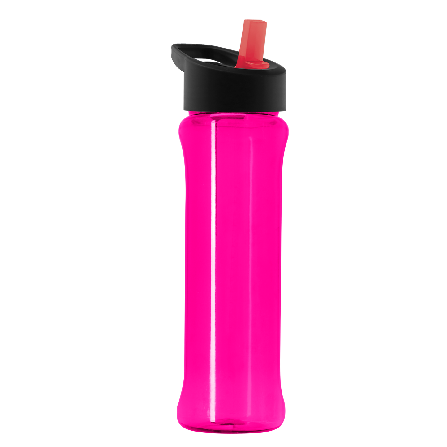 Boss Embossed RPET Bottle with Flip-Straw Lid - 26 oz.