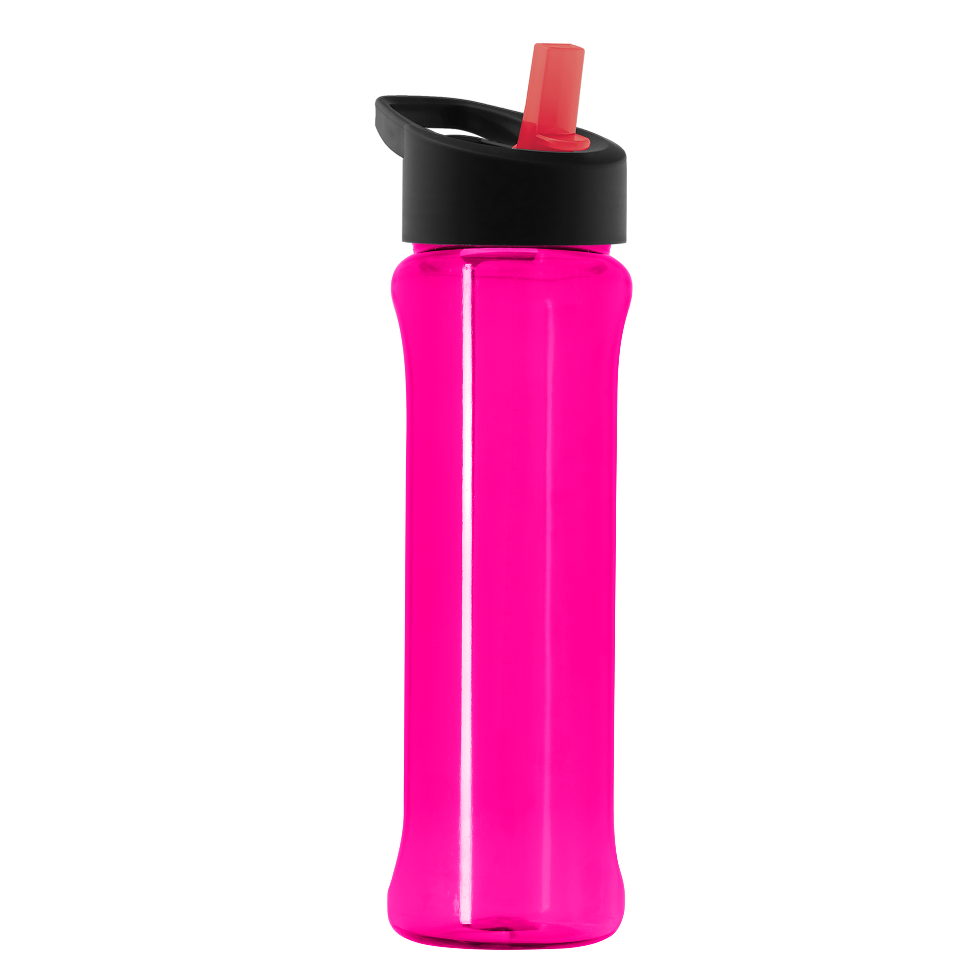 Boss Embossed RPET Bottle with Flip-Straw Lid - 26 oz.