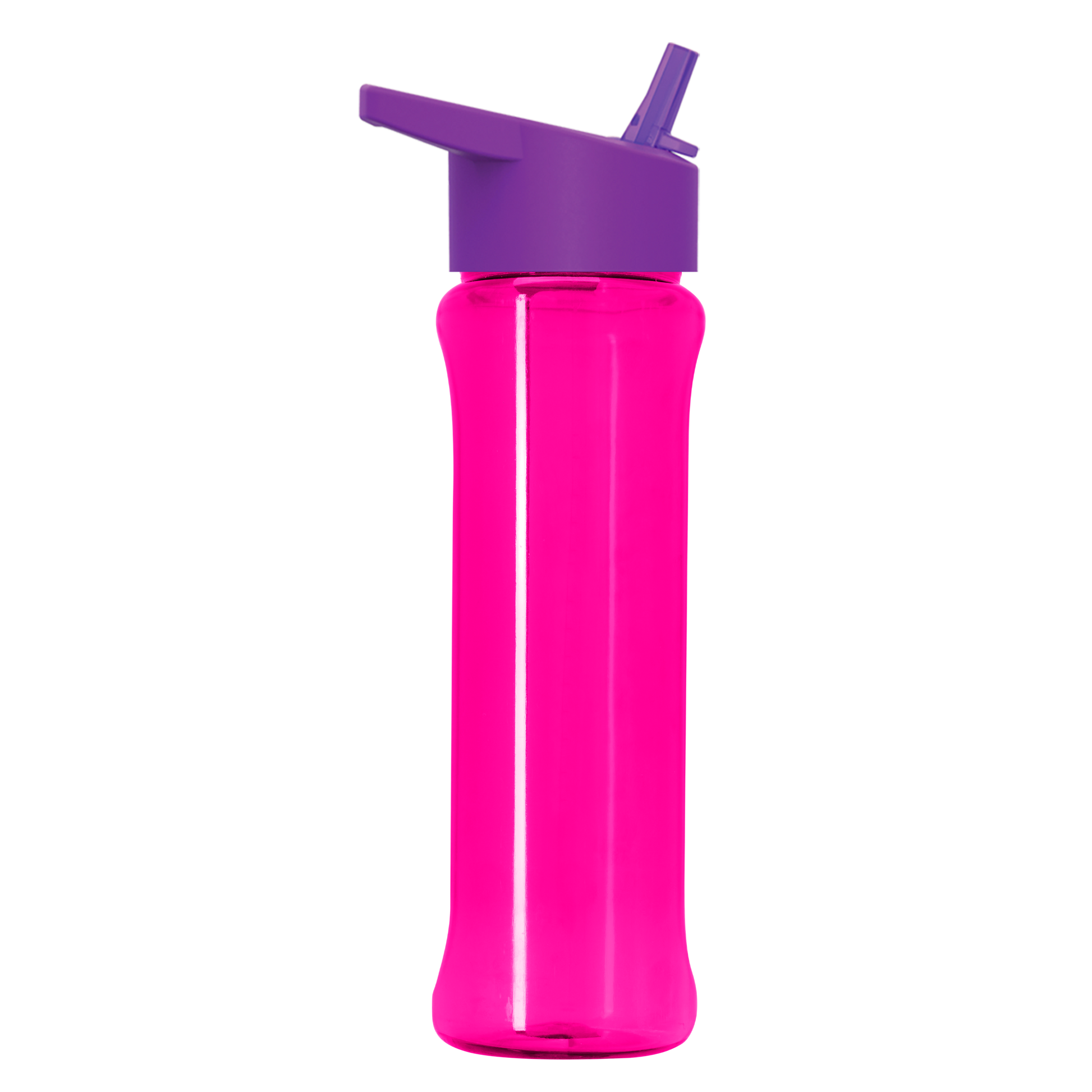 Boss Embossed RPET Bottle with Flip-Straw Lid - 26 oz.