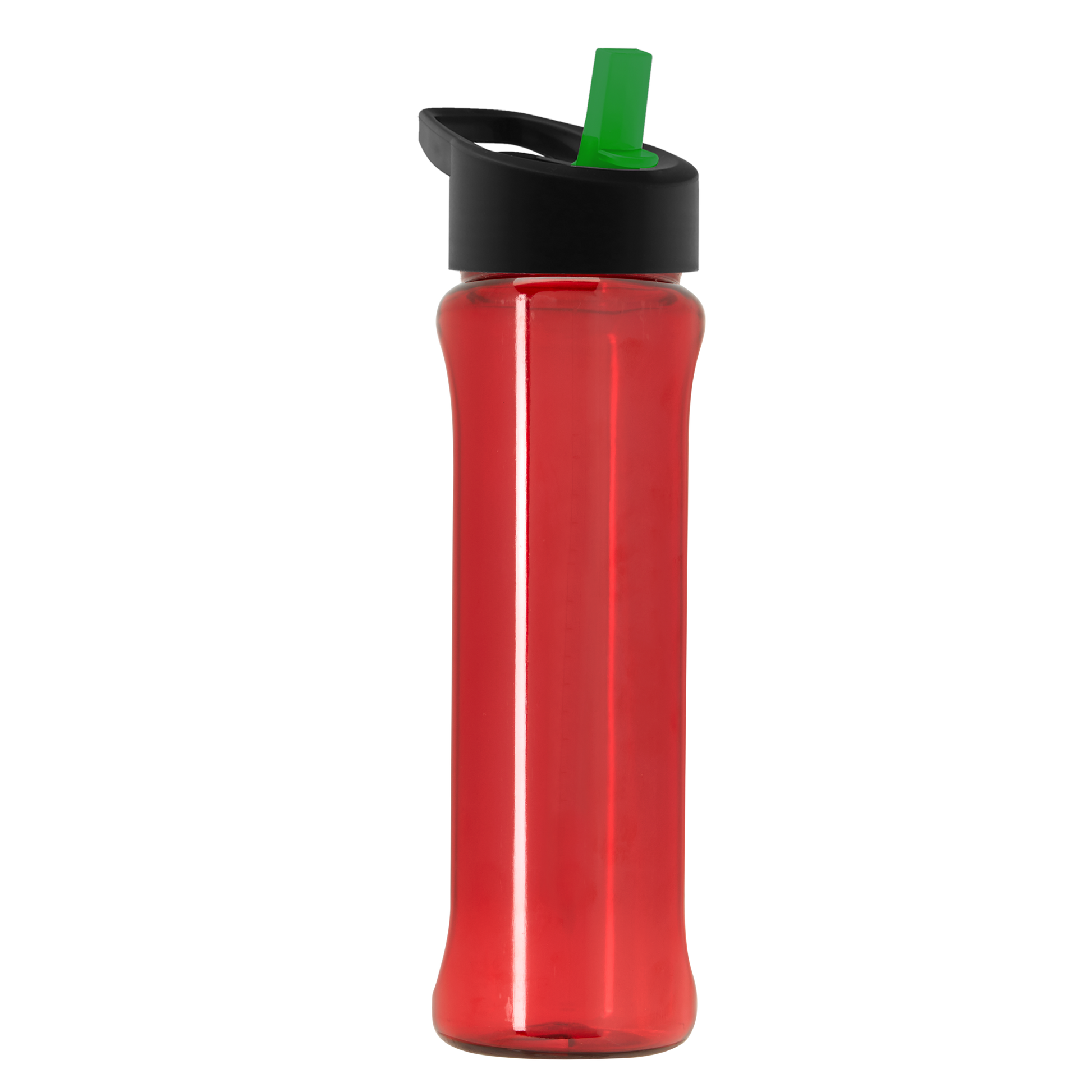 Boss Embossed RPET Bottle with Flip-Straw Lid - 26 oz.