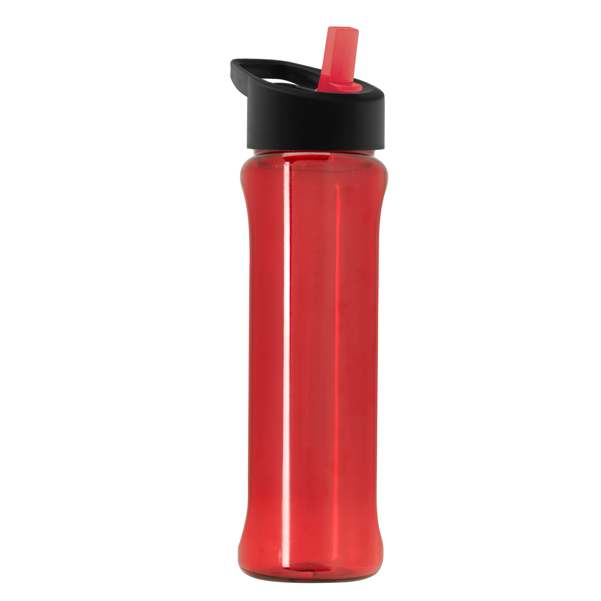 Boss Embossed RPET Bottle with Flip-Straw Lid - 26 oz.