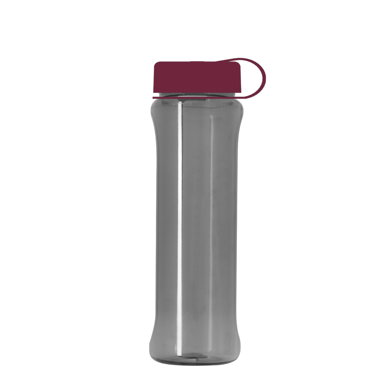 Custom logo Boss Embossed RPET Bottle with Tethered Lid - 26 oz.
