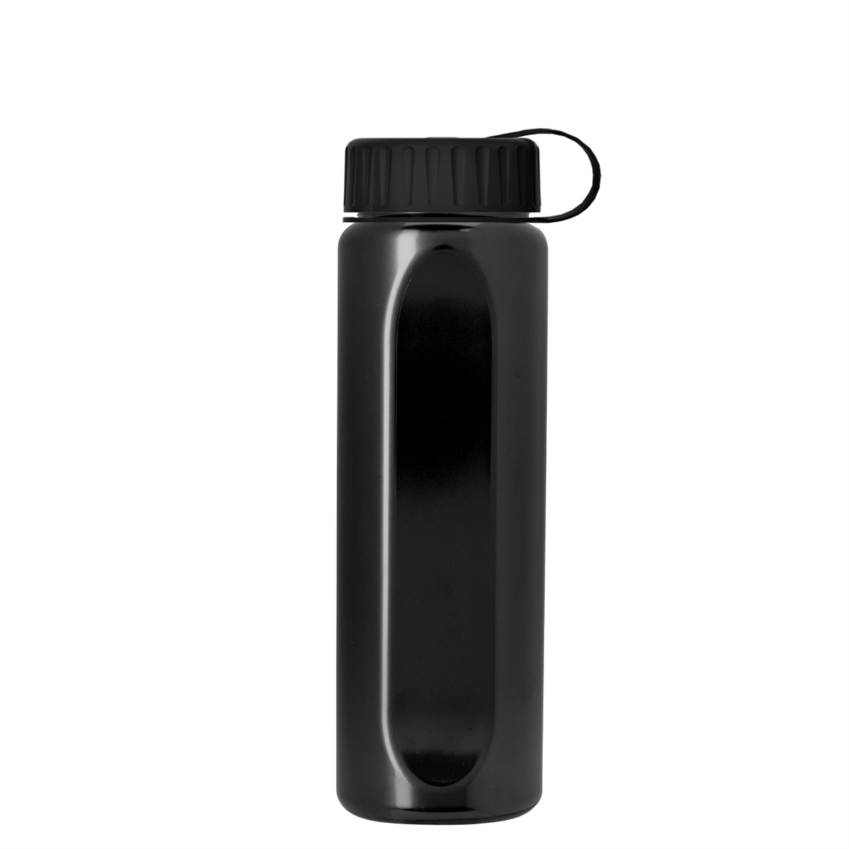Custom logo Boss Embossed RPET Bottle with Tethered Lid - 26 oz.