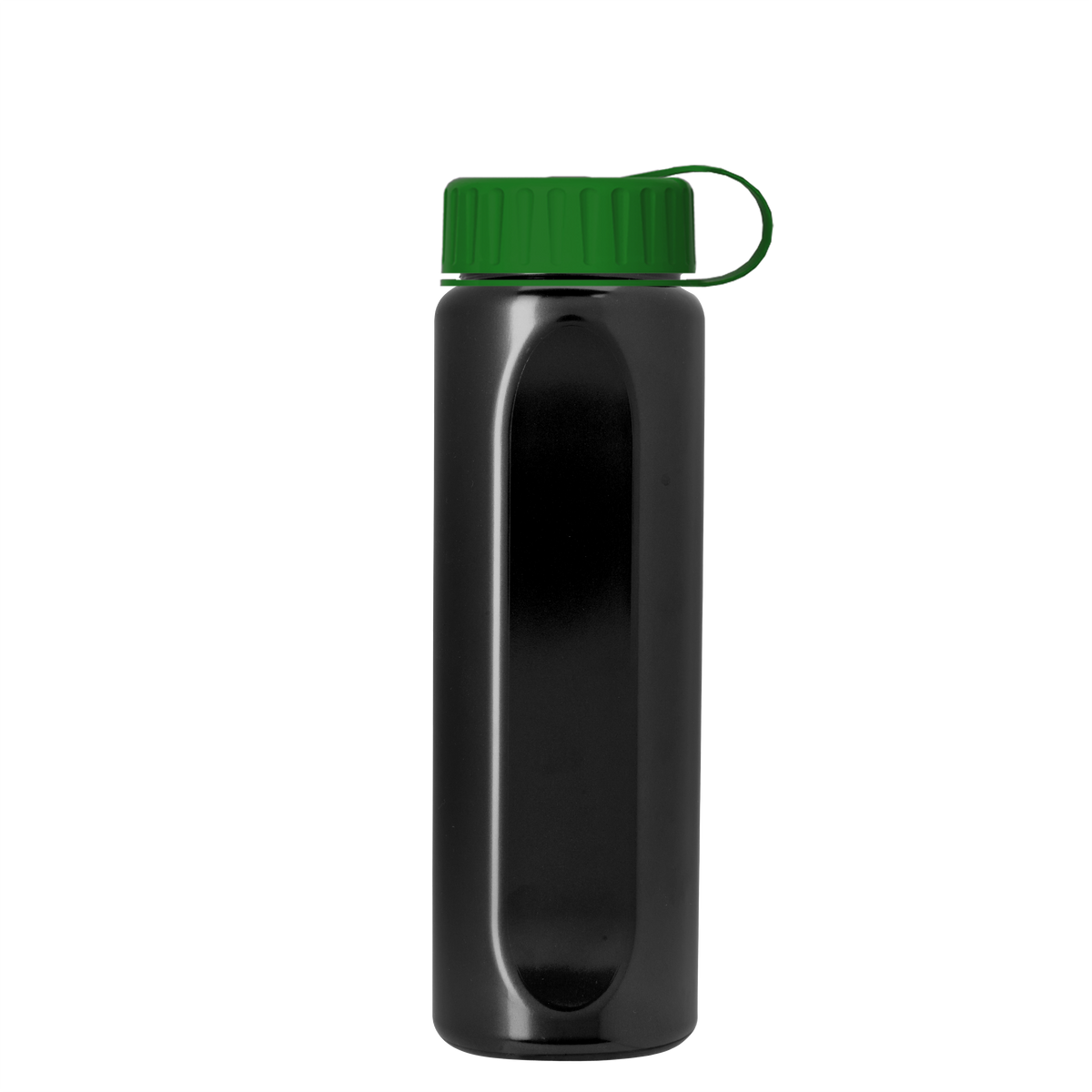 Custom logo Boss Embossed RPET Bottle with Tethered Lid - 26 oz.
