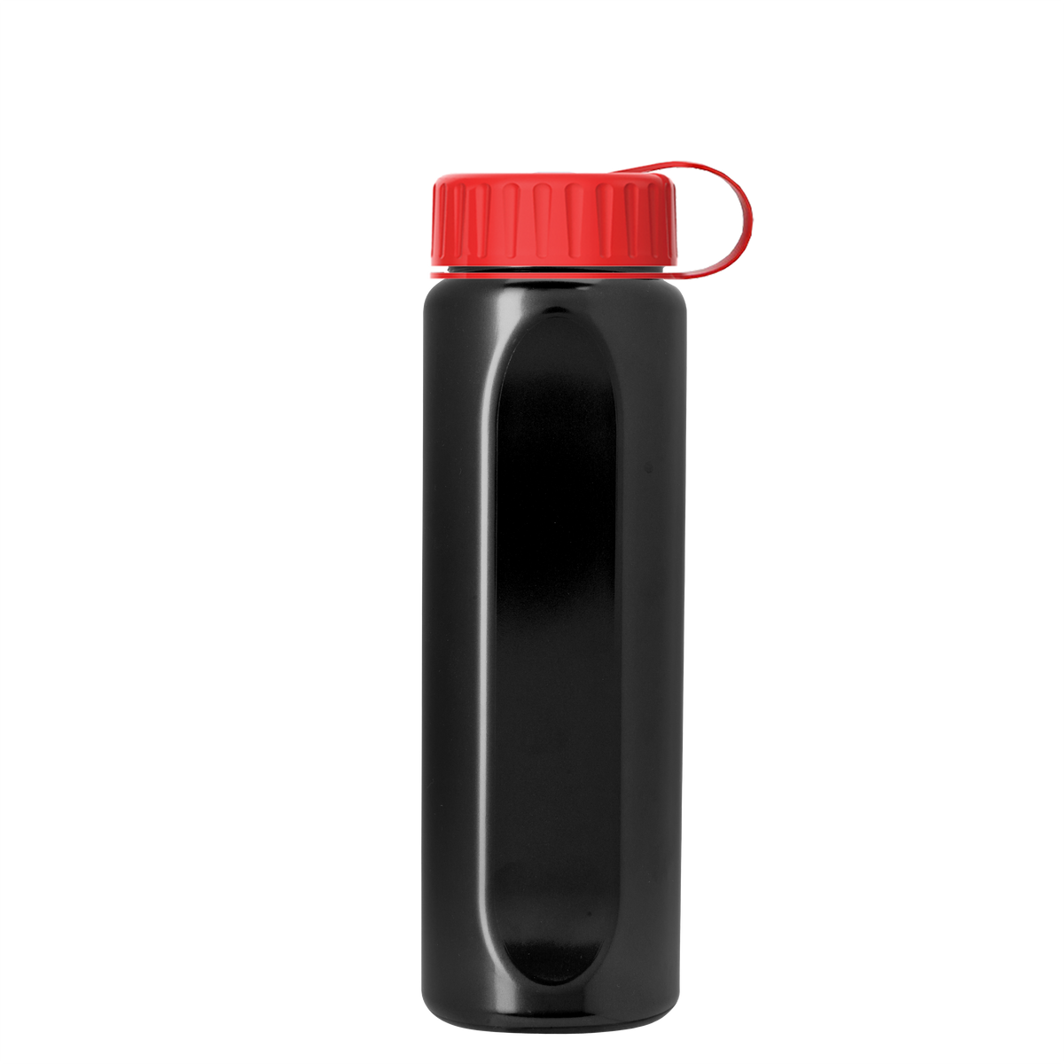 Custom logo Boss Embossed RPET Bottle with Tethered Lid - 26 oz.