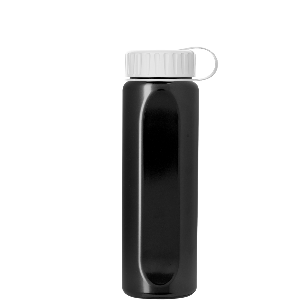 Custom logo Boss Embossed RPET Bottle with Tethered Lid - 26 oz.