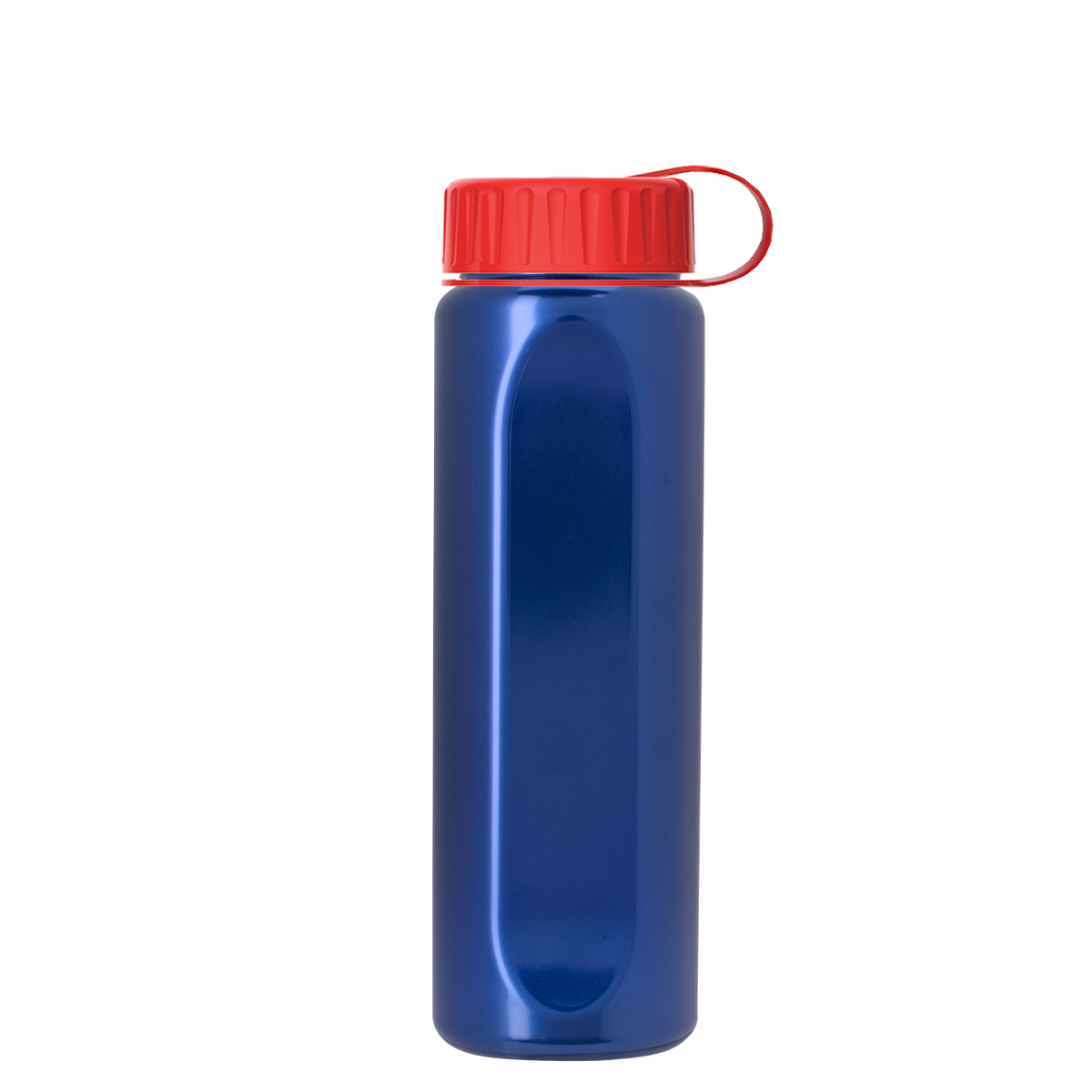Custom logo Boss Embossed RPET Bottle with Tethered Lid - 26 oz.