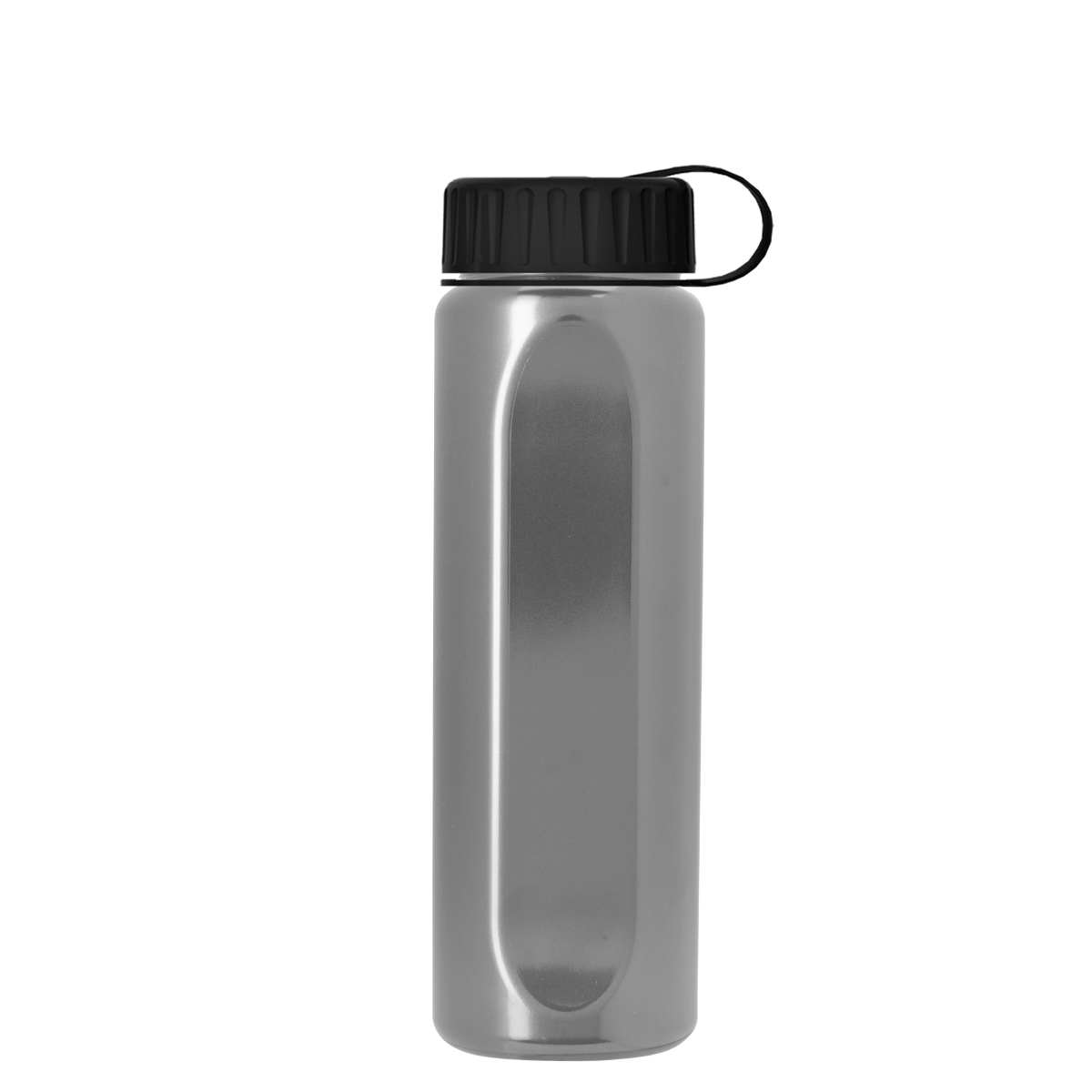 Custom logo Boss Embossed RPET Bottle with Tethered Lid - 26 oz.
