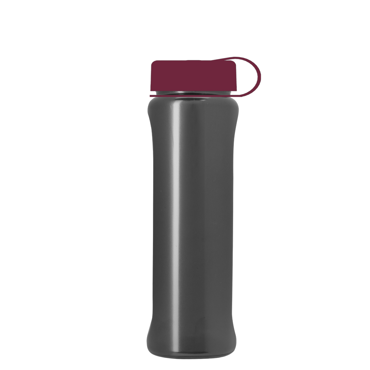 Custom logo Boss Embossed RPET Bottle with Tethered Lid - 26 oz.
