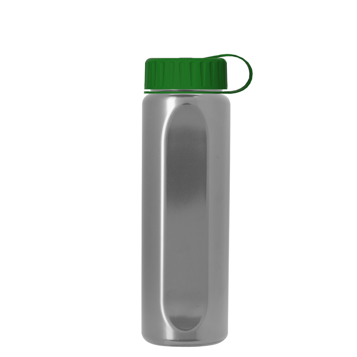 Custom logo Boss Embossed RPET Bottle with Tethered Lid - 26 oz.
