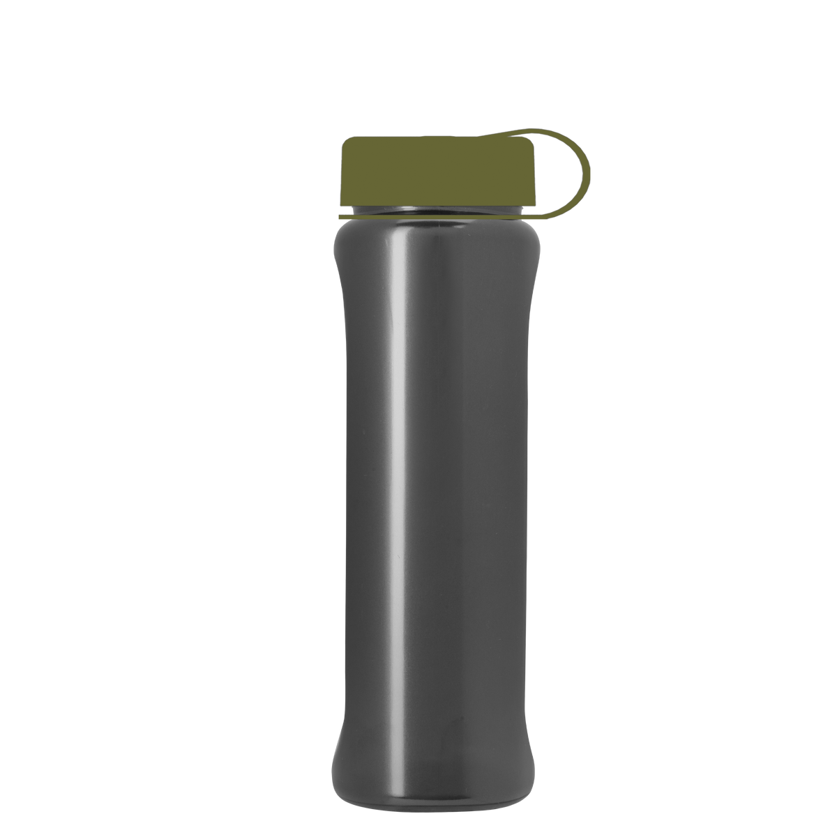 Custom logo Boss Embossed RPET Bottle with Tethered Lid - 26 oz.