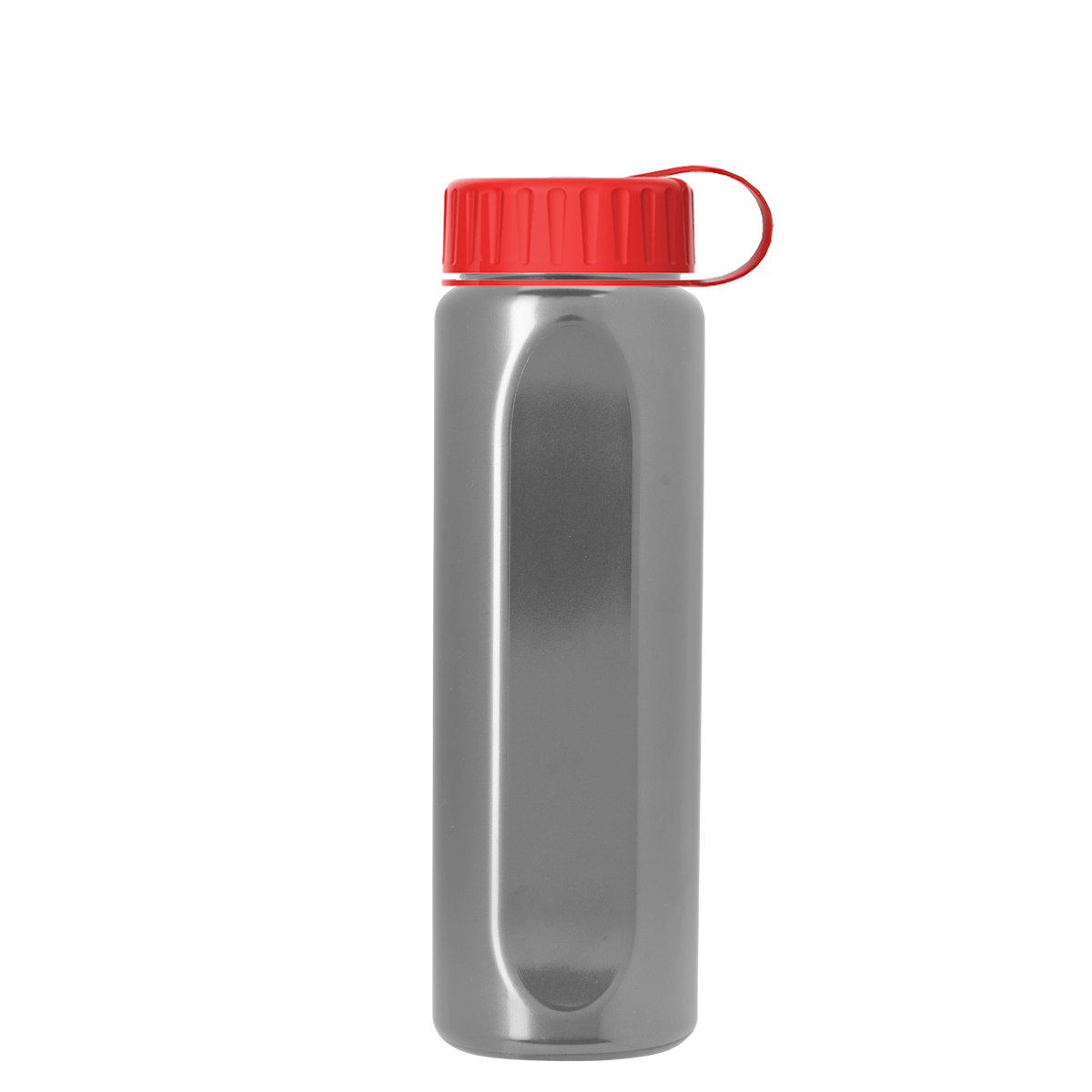 Custom logo Boss Embossed RPET Bottle with Tethered Lid - 26 oz.