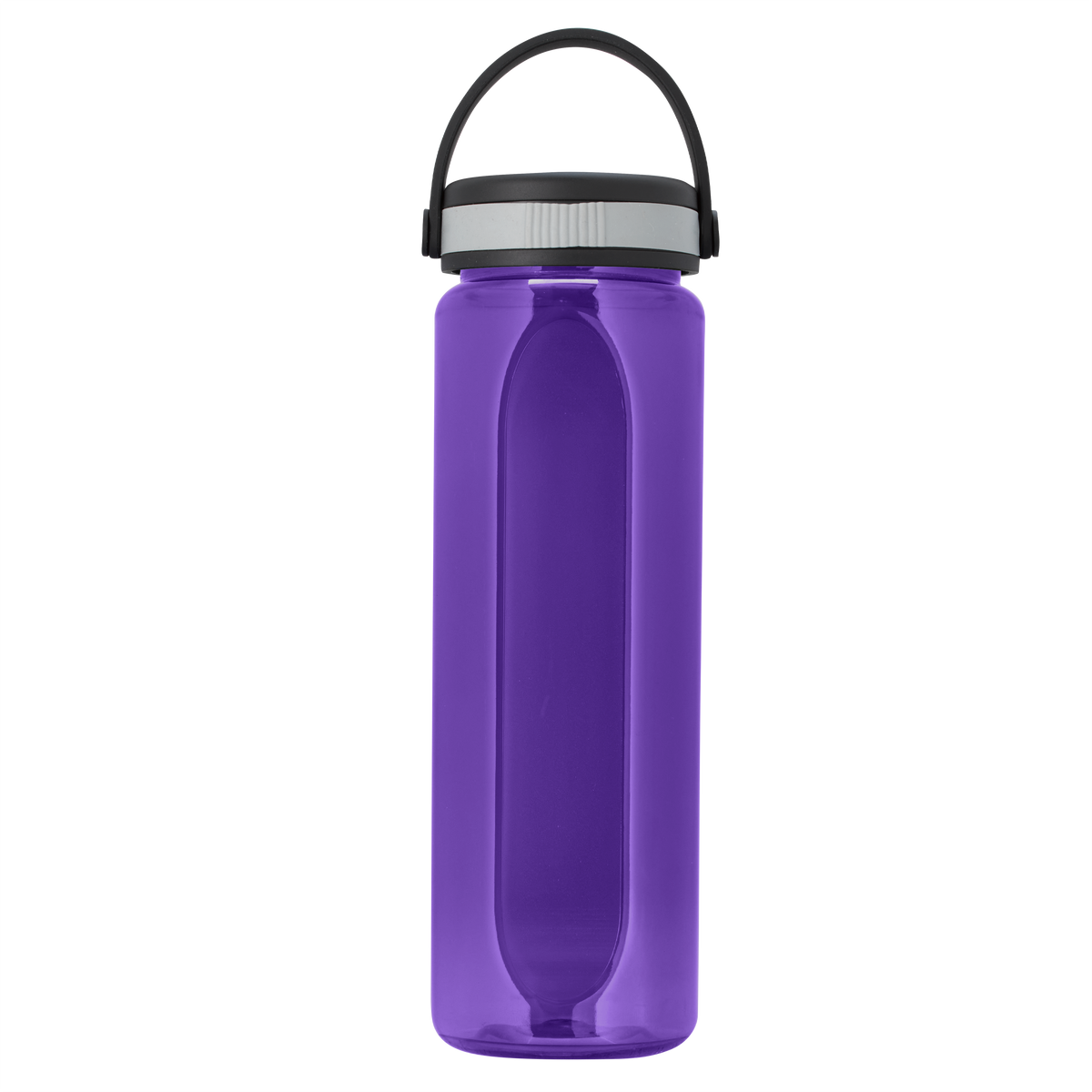 Custom logo Boss Embossed RPET Bottle with Grip Lid - 26 oz.