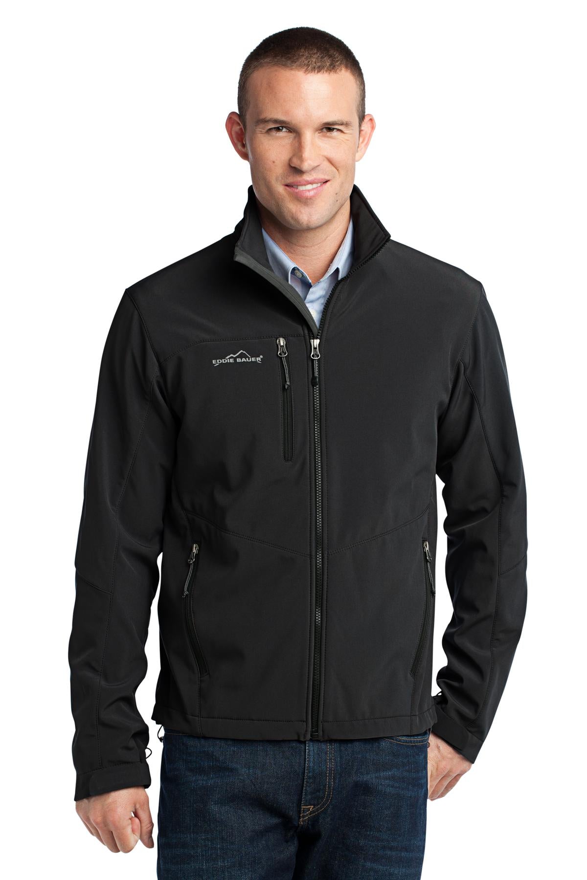 Custom logo Eddie Bauer® - Soft Shell Jacket. EB530 in Black