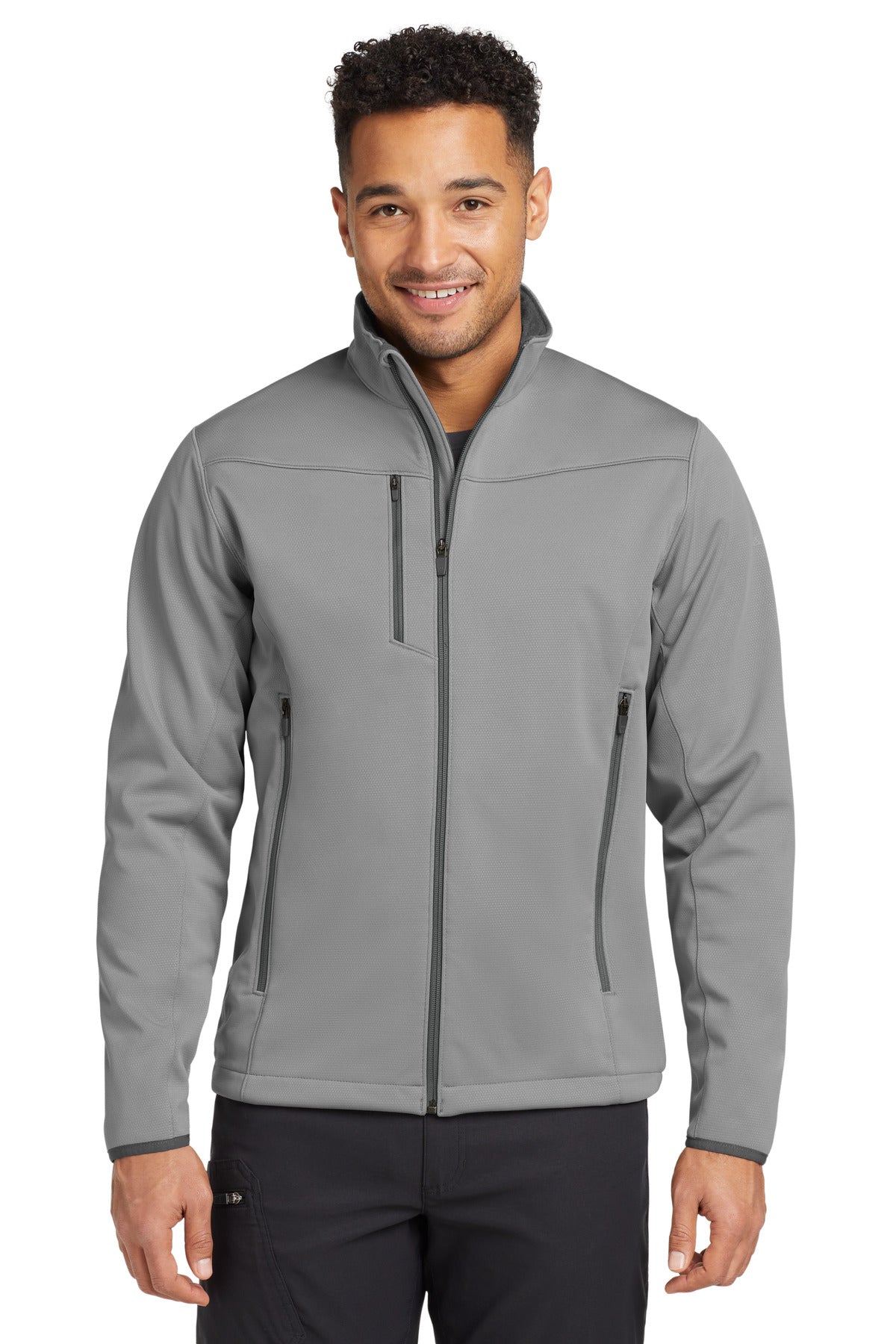 Custom logo Eddie Bauer® Weather-Resist Soft Shell Jacket. EB538 in Chrome