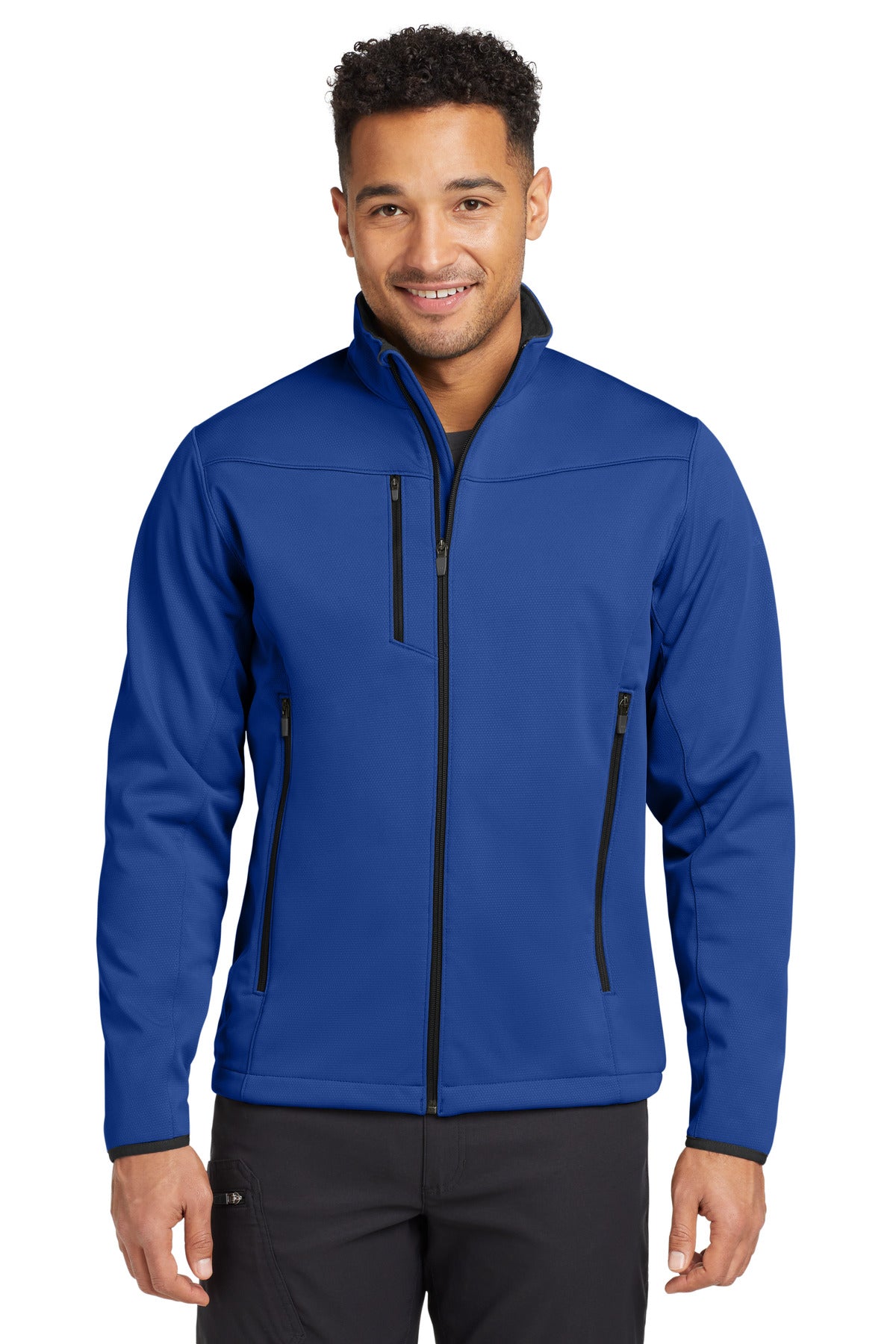 Custom logo Eddie Bauer® Weather-Resist Soft Shell Jacket. EB538 in Cobalt Blue