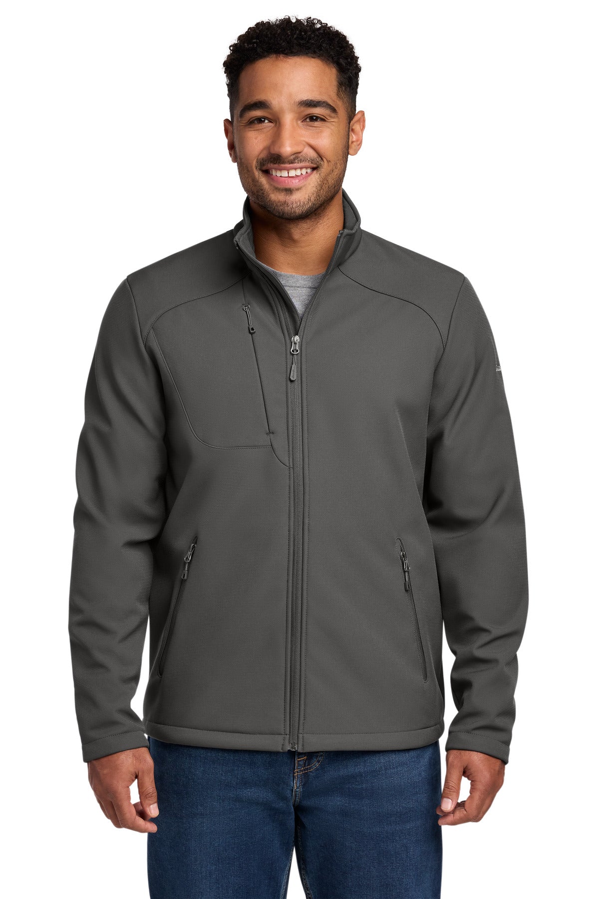 Custom logo Eddie Bauer® Stretch Soft Shell Jacket EB544 in Iron Gate