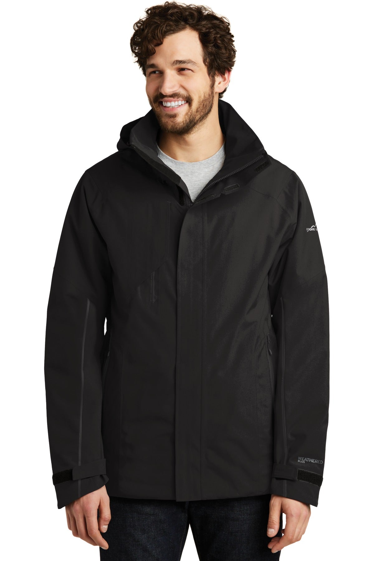 Custom logo Eddie Bauer® WeatherEdge® Plus Insulated Jacket. EB554 in Black