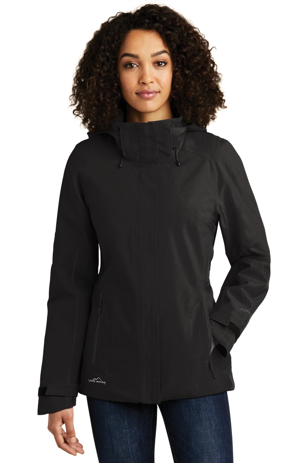 Custom logo Eddie Bauer® Women's WeatherEdge® Plus Insulated Jacket. EB555 in Black