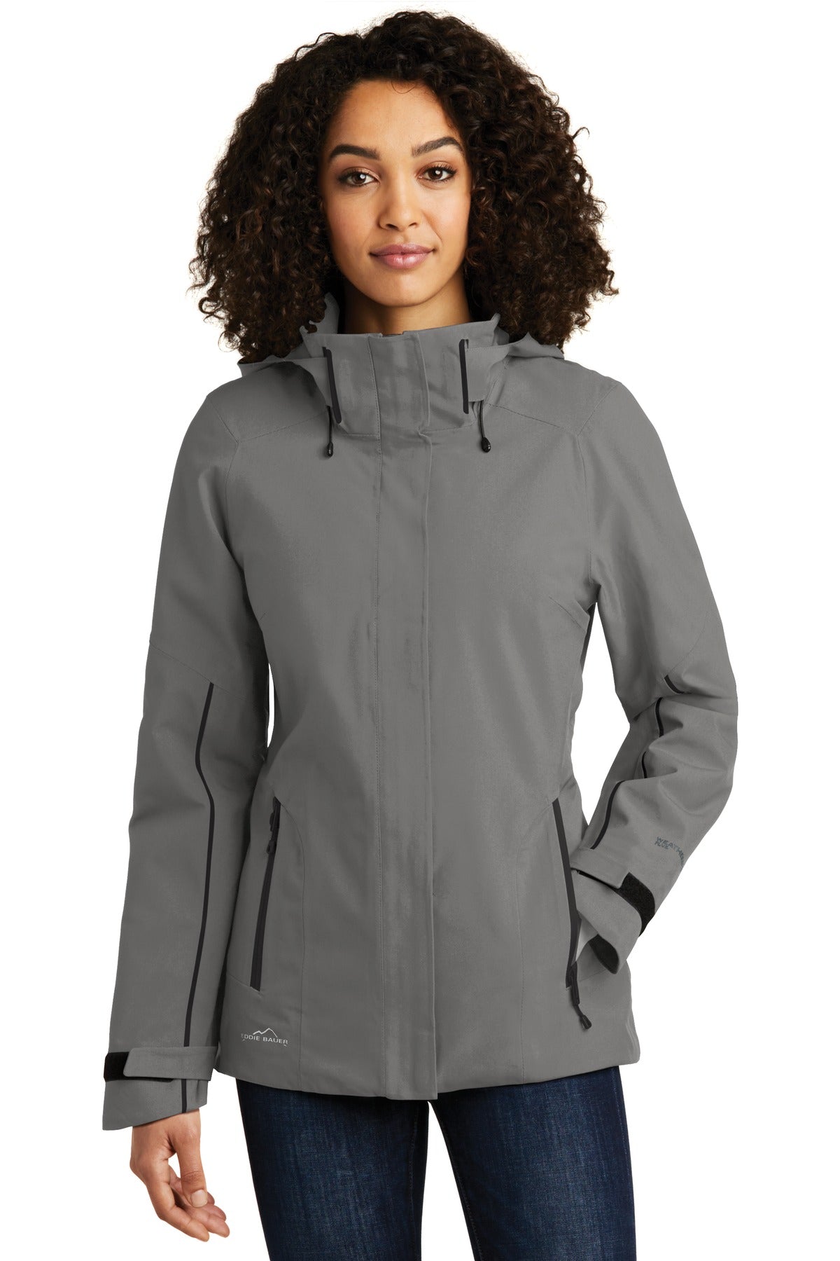 Custom logo Eddie Bauer® Women's WeatherEdge® Plus Insulated Jacket. EB555 in Metal Grey