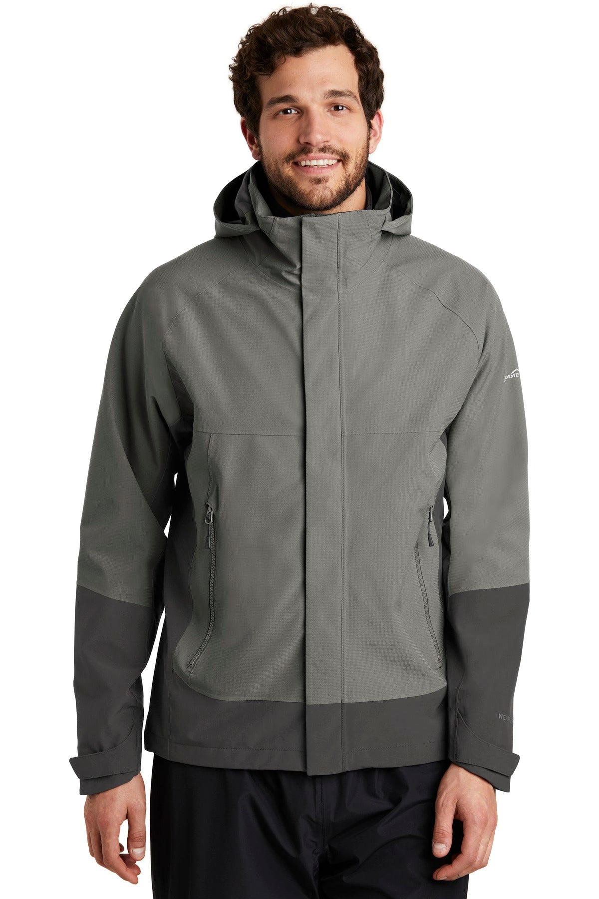 Custom logo Eddie Bauer ® WeatherEdge ® Jacket. EB558 in Metal Grey/ Grey Steel