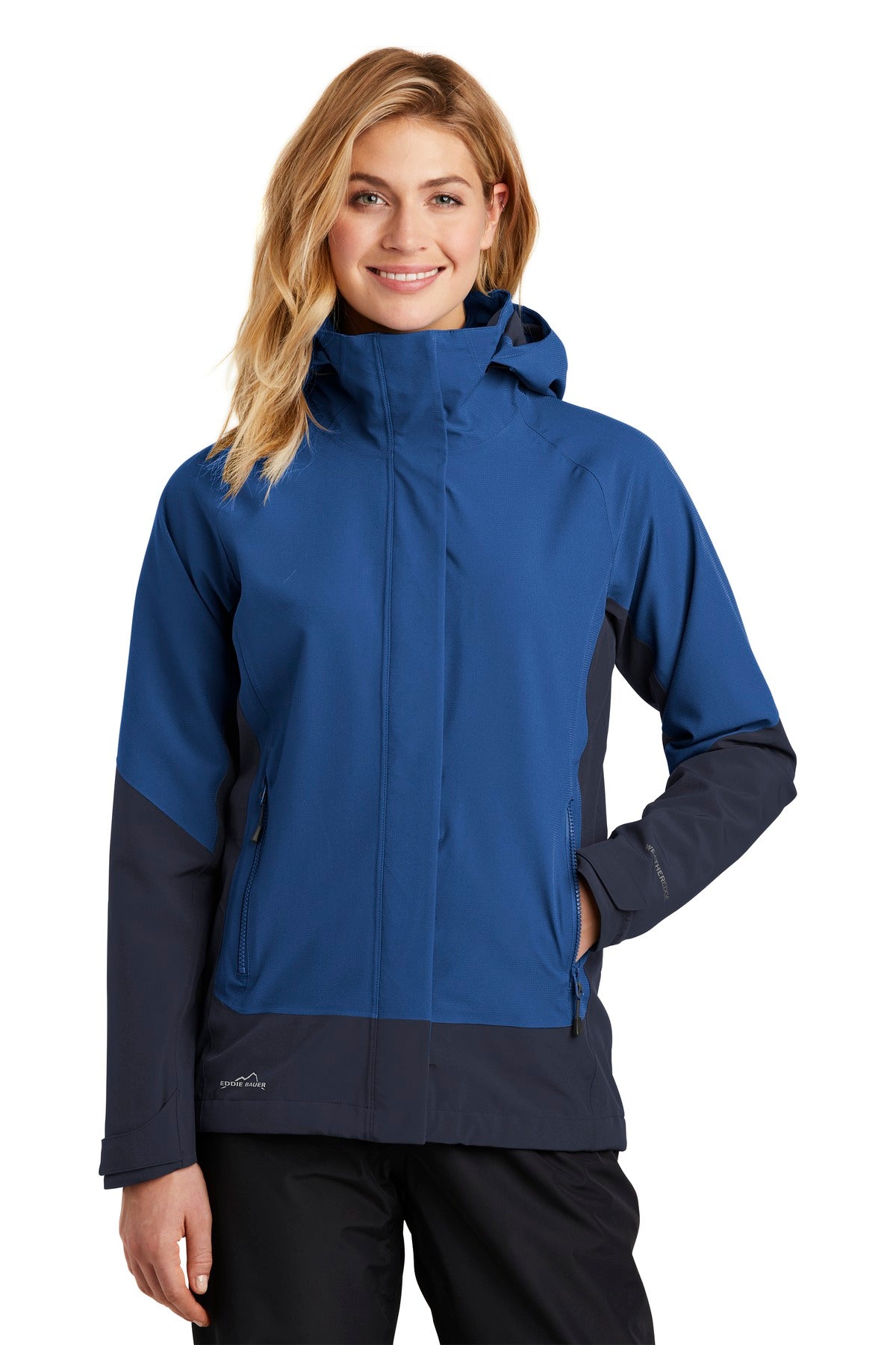 Custom logo Eddie Bauer ® Women's WeatherEdge ® Jacket. EB559 in Cobalt Blue/ River Blue Navy