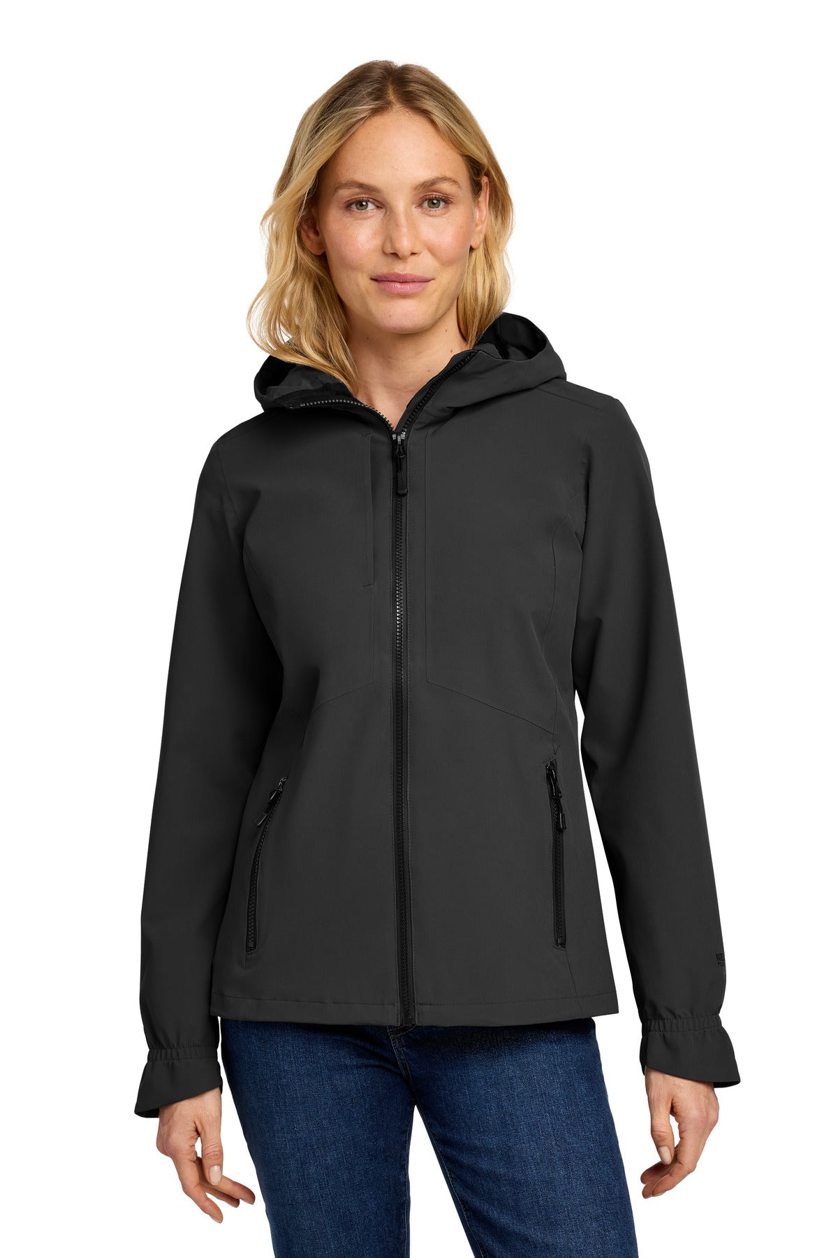 Custom logo Eddie Bauer® Women's WeatherEdge® Plus Jacket EB561 in Deep Black
