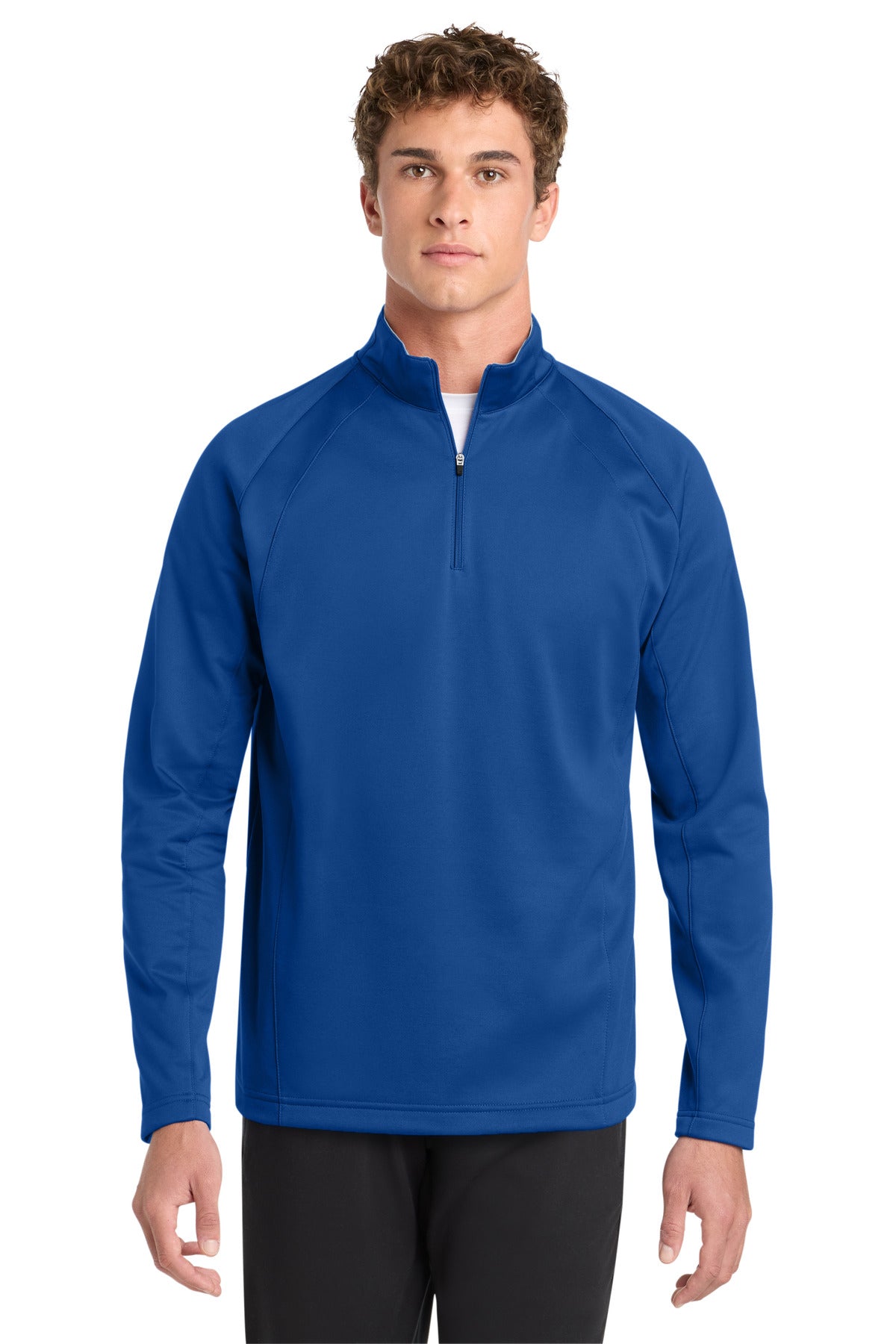 Custom logo Sport-Tek® Sport-Wick® Fleece 1/4-Zip Pullover.  F243 in True Royal/ Silver