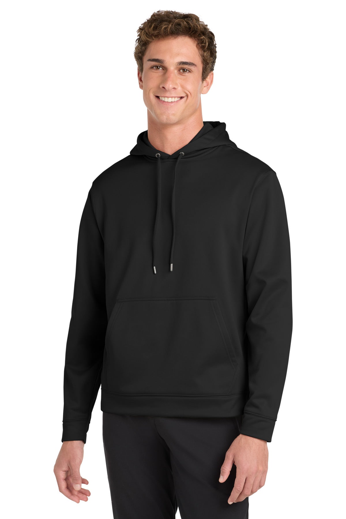 Custom logo Sport-Tek® Sport-Wick® Fleece Hooded Pullover.  F244 in Black