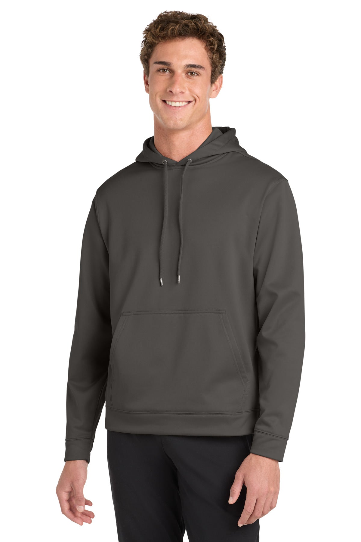 Custom logo Sport-Tek® Sport-Wick® Fleece Hooded Pullover.  F244 in Iron Grey