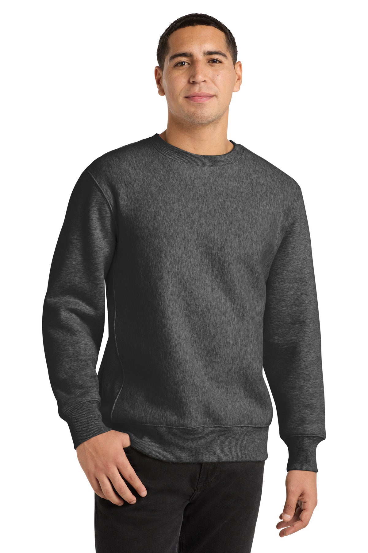 Custom logo Sport-Tek® Super Heavyweight Crewneck Sweatshirt.  F280 in Graphite Heather