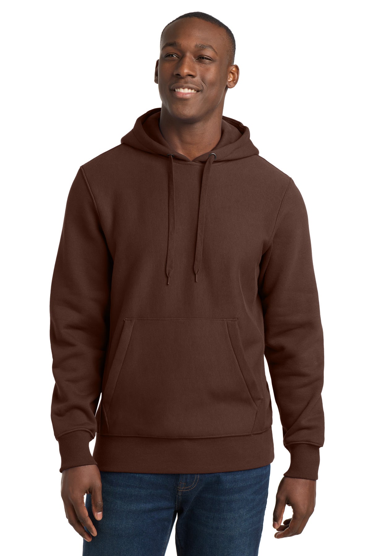 Custom logo Sport-Tek® Super Heavyweight Pullover Hooded Sweatshirt.  F281 in Brown