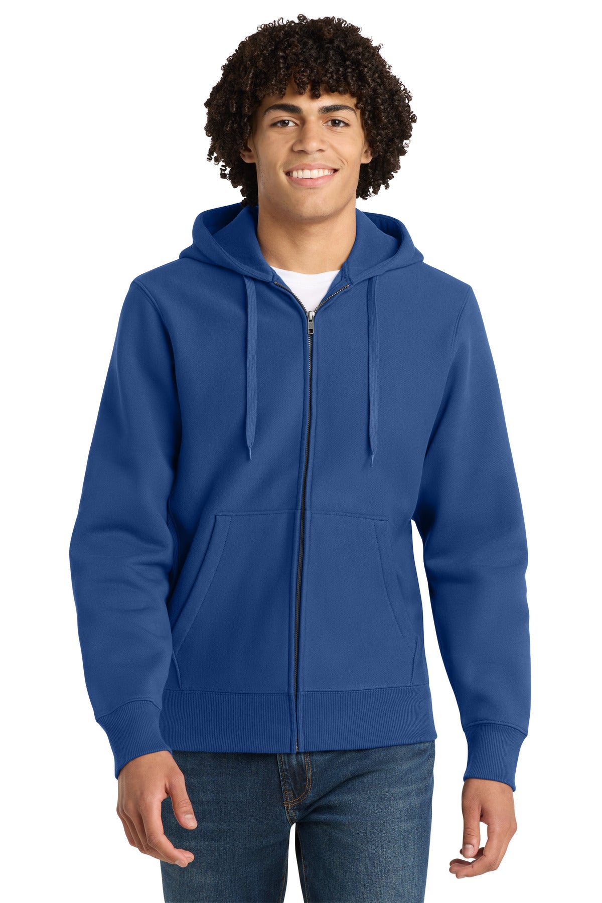 Custom logo Sport-Tek® Super Heavyweight Full-Zip Hooded Sweatshirt.  F282 in Royal