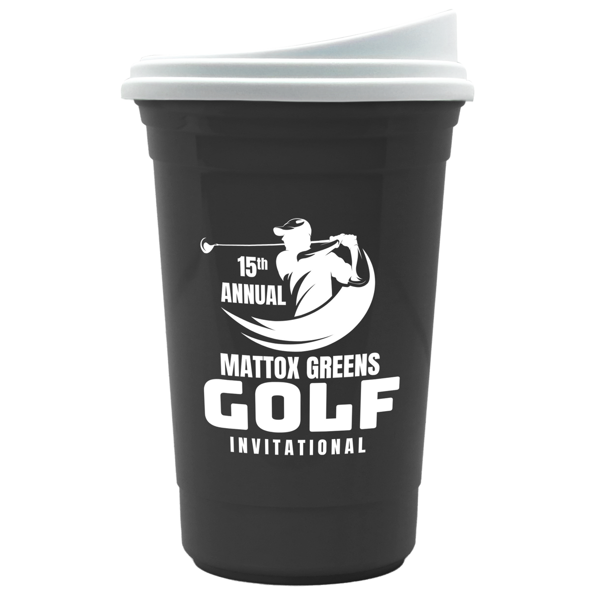 Custom logo Varsity Double-Wall Tumbler with Liner and Slider Lid - 16 oz.