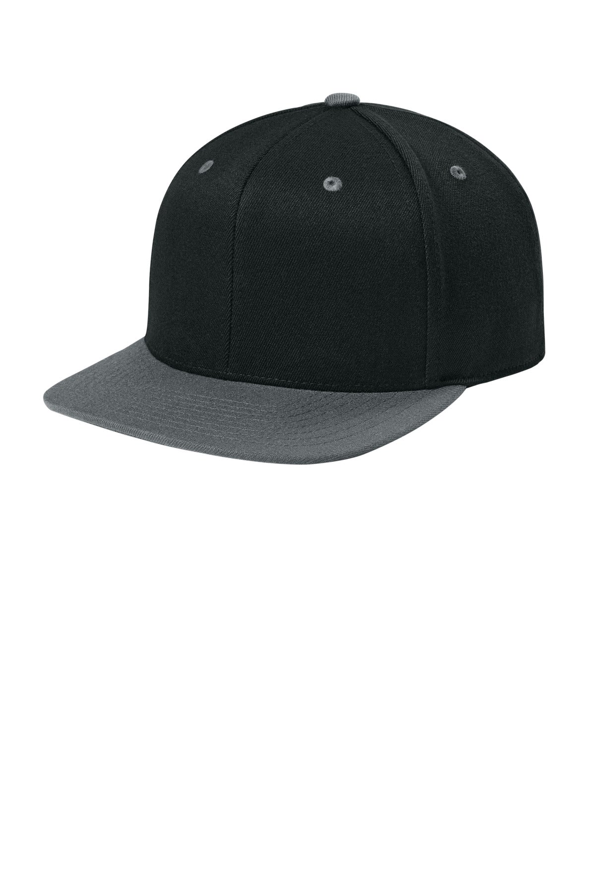 Custom logo Flexfit 110® Snapback Cap FF110F in Black/ Grey