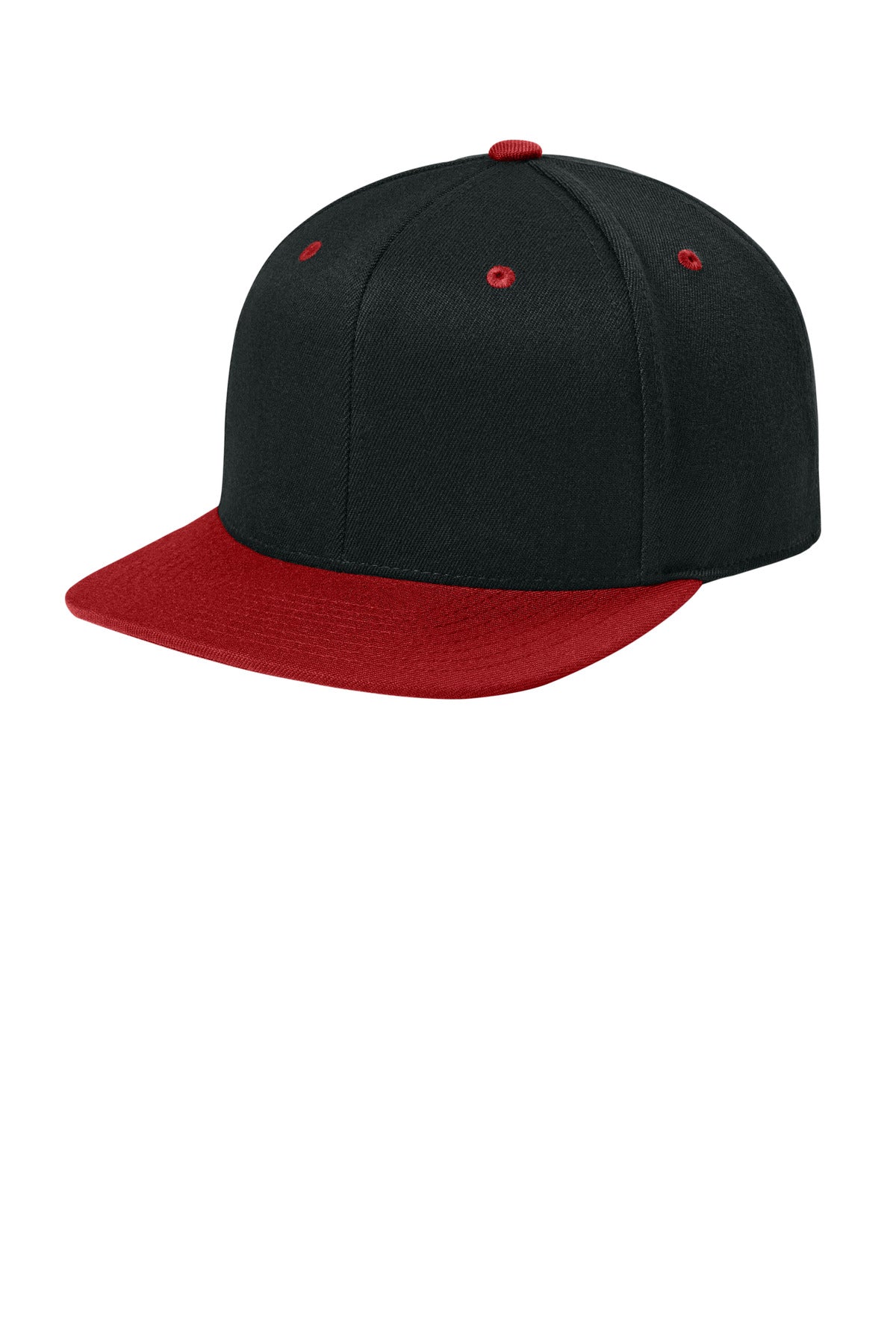 Custom logo Flexfit 110® Snapback Cap FF110F in Black/ Red