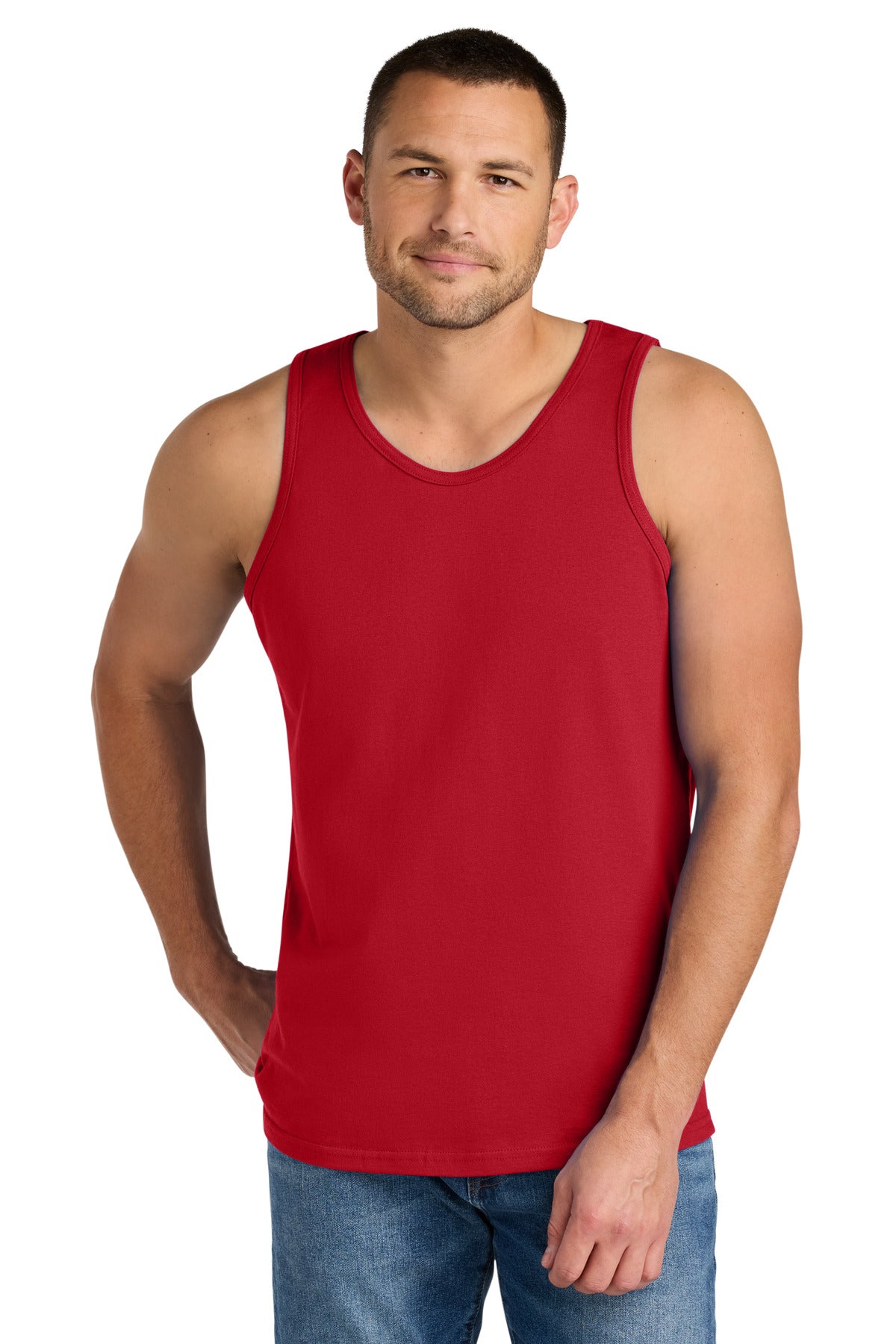 Custom logo Gildan® Heavy Cotton™ Tank Top. G5200 in Red