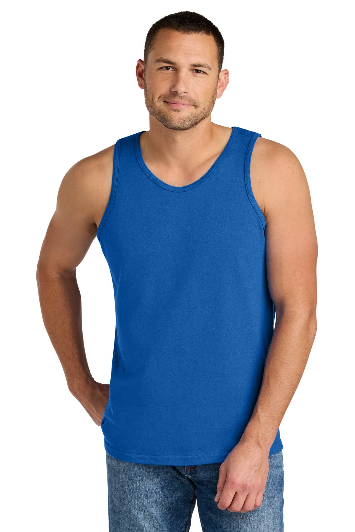 Custom logo Gildan® Heavy Cotton™ Tank Top. G5200 in Royal
